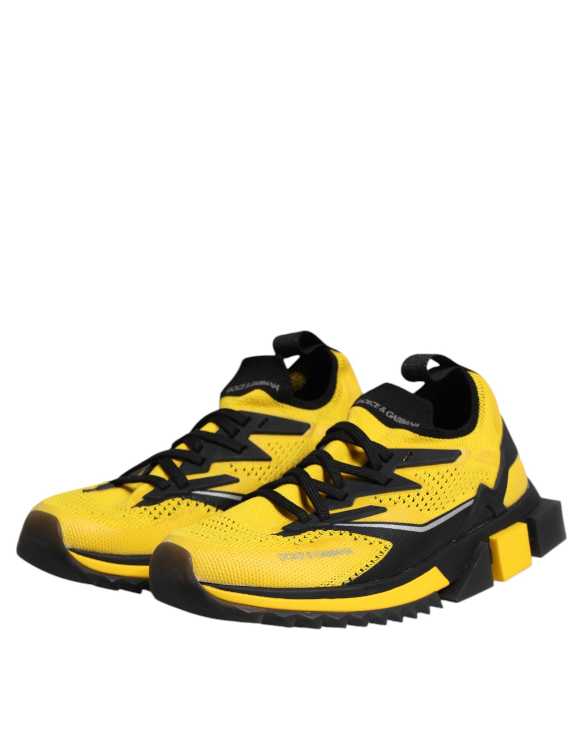 Dolce &amp; Gabbana Gelbe SORRENTO Sport Stretch Sneakers Schuhe