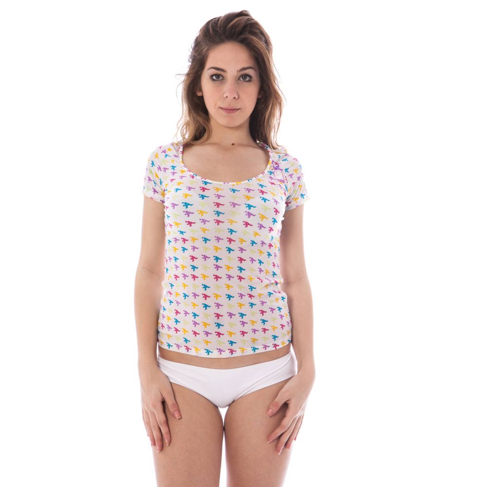 Weißes Unisex-T-Shirt aus Nylon von A-Style