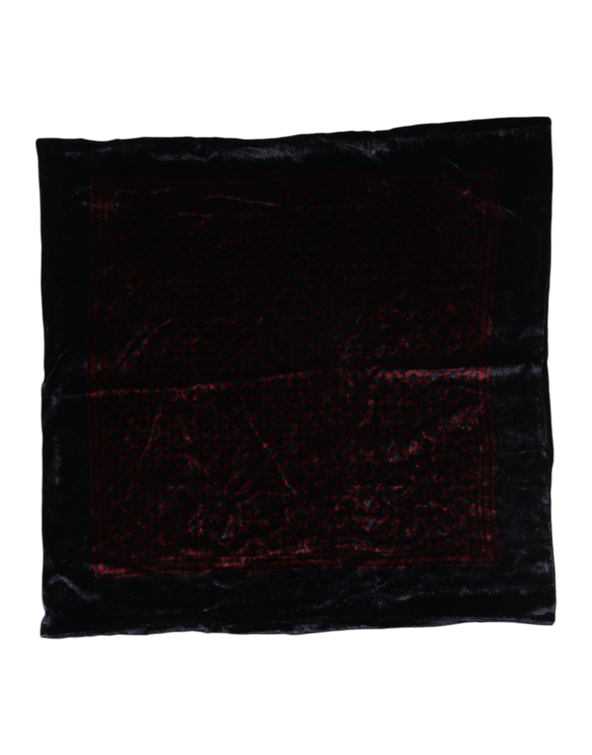 Dolce &amp; Gabbana Schwarz-Roter Viskose-Foulardschal für Herren