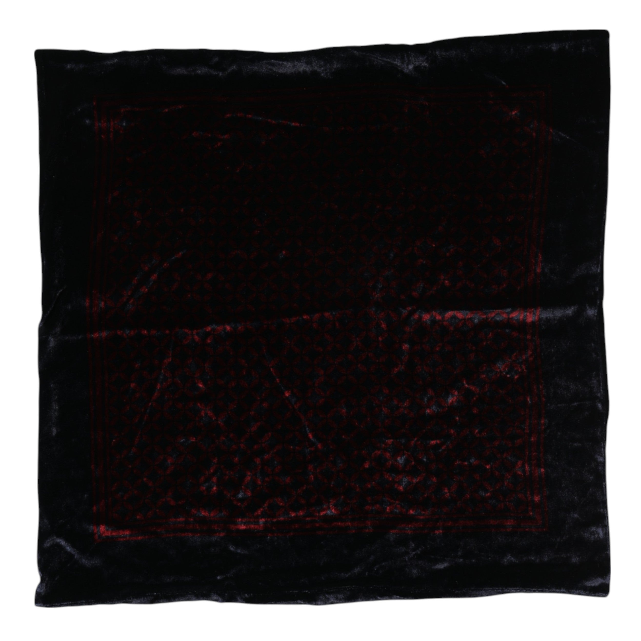 Dolce &amp; Gabbana Schwarz-Roter Viskose-Foulardschal für Herren