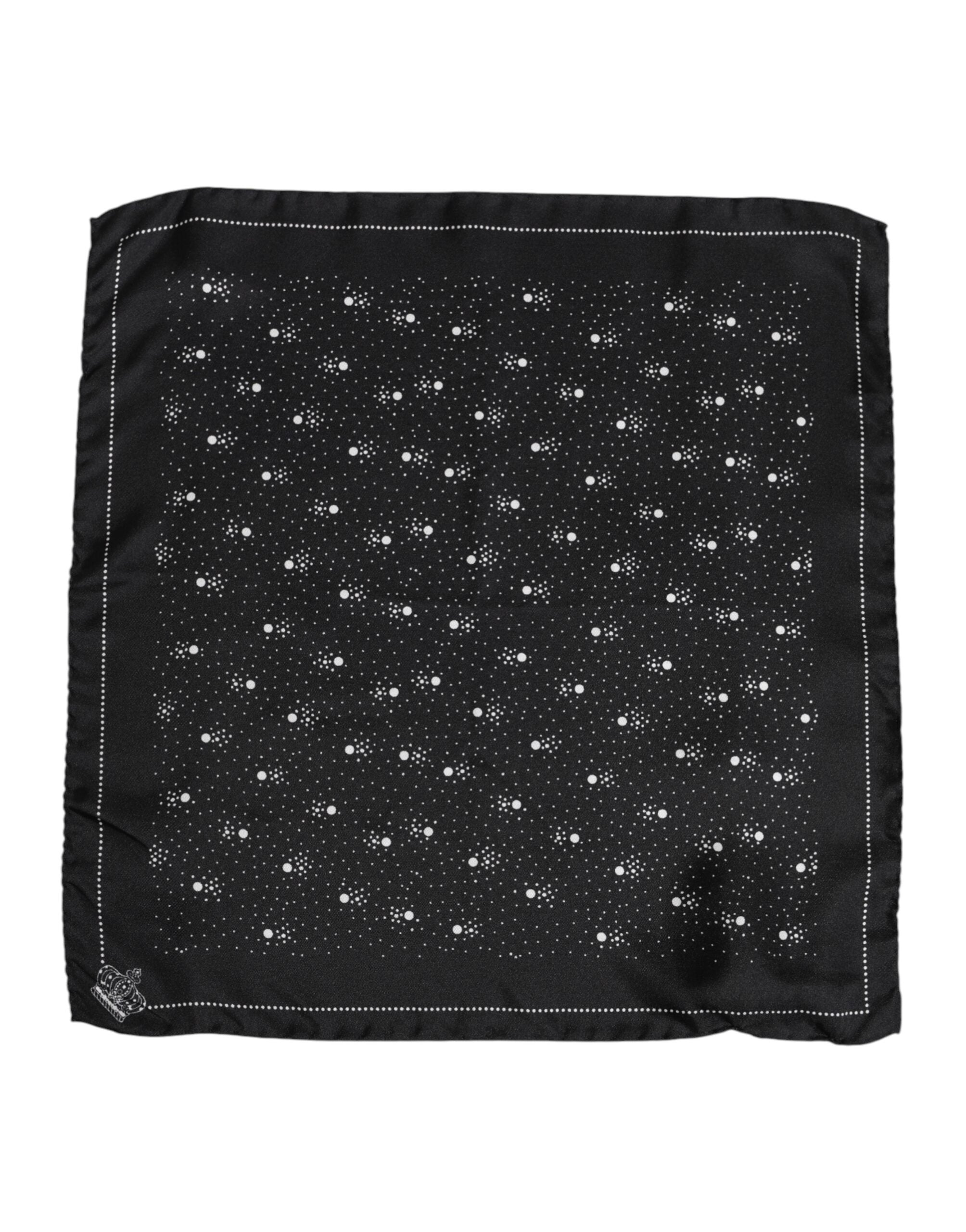 Dolce &amp; Gabbana Schwarz-Weiß bedruckter quadratischer Foulard-Schal für Herren