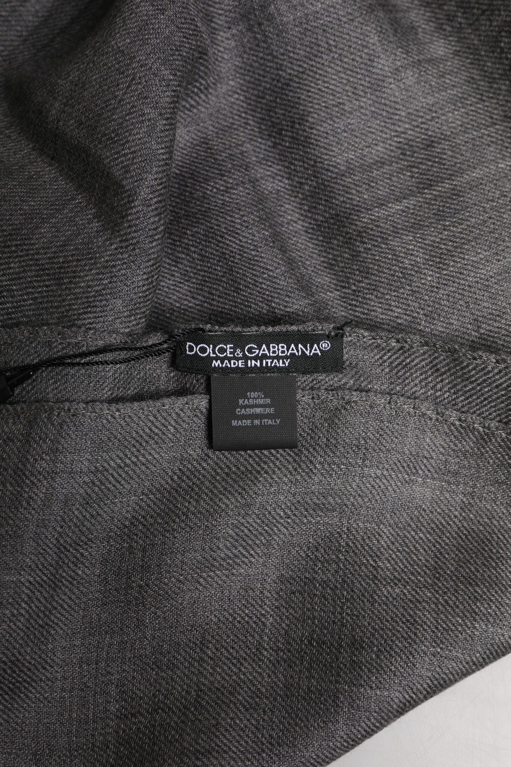 Dolce &amp; Gabbana – Halswärmer mit grauem Logo-Print, Wickelschal