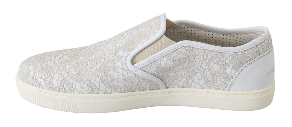 Dolce &amp; Gabbana Elegante Off White Loafer für Damen