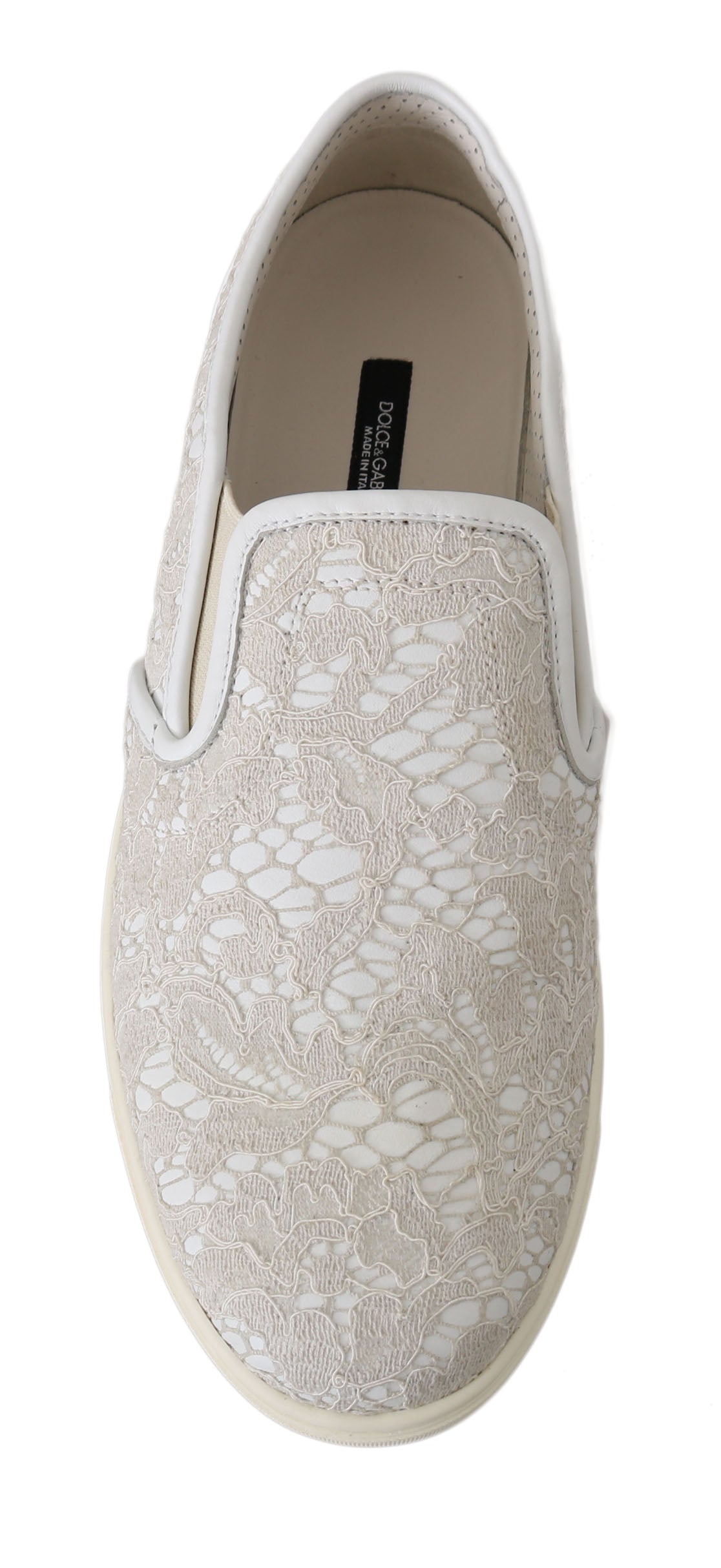 Dolce &amp; Gabbana Elegante Off White Loafer für Damen