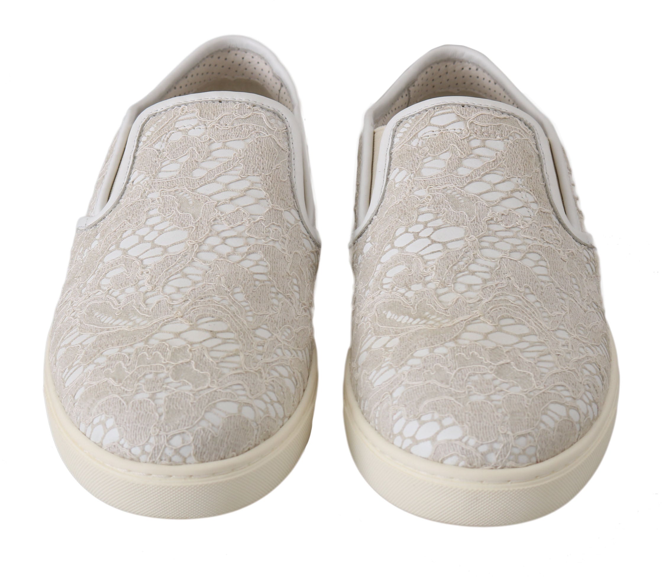 Dolce &amp; Gabbana Elegante Off White Loafer für Damen