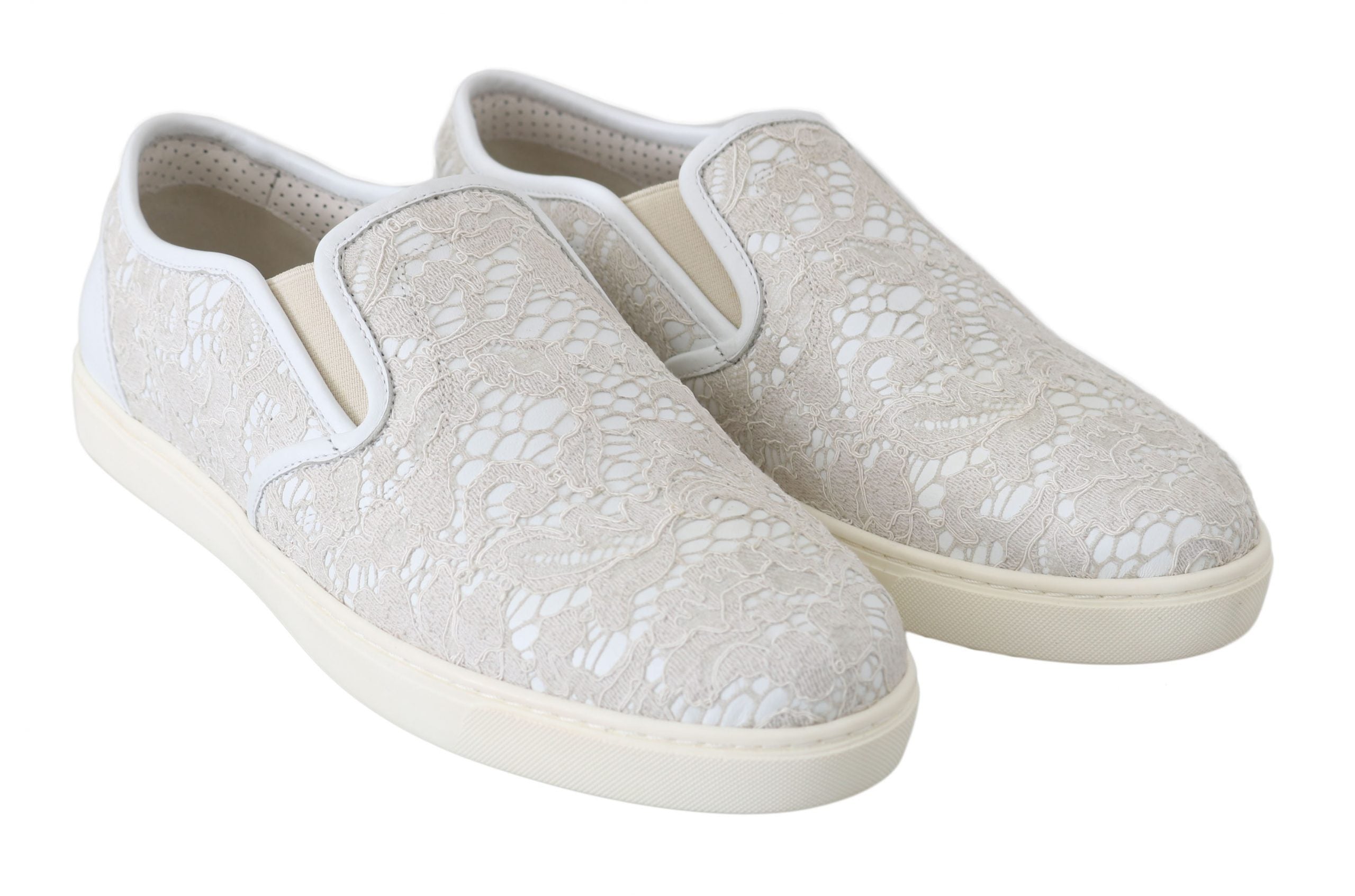 Dolce &amp; Gabbana Elegante Off White Loafer für Damen