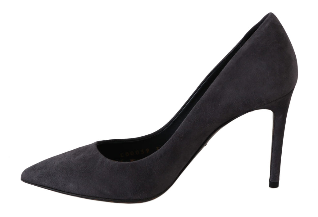 Dolce &amp; Gabbana Elegante graue Wildleder-Stiletto-Pumps