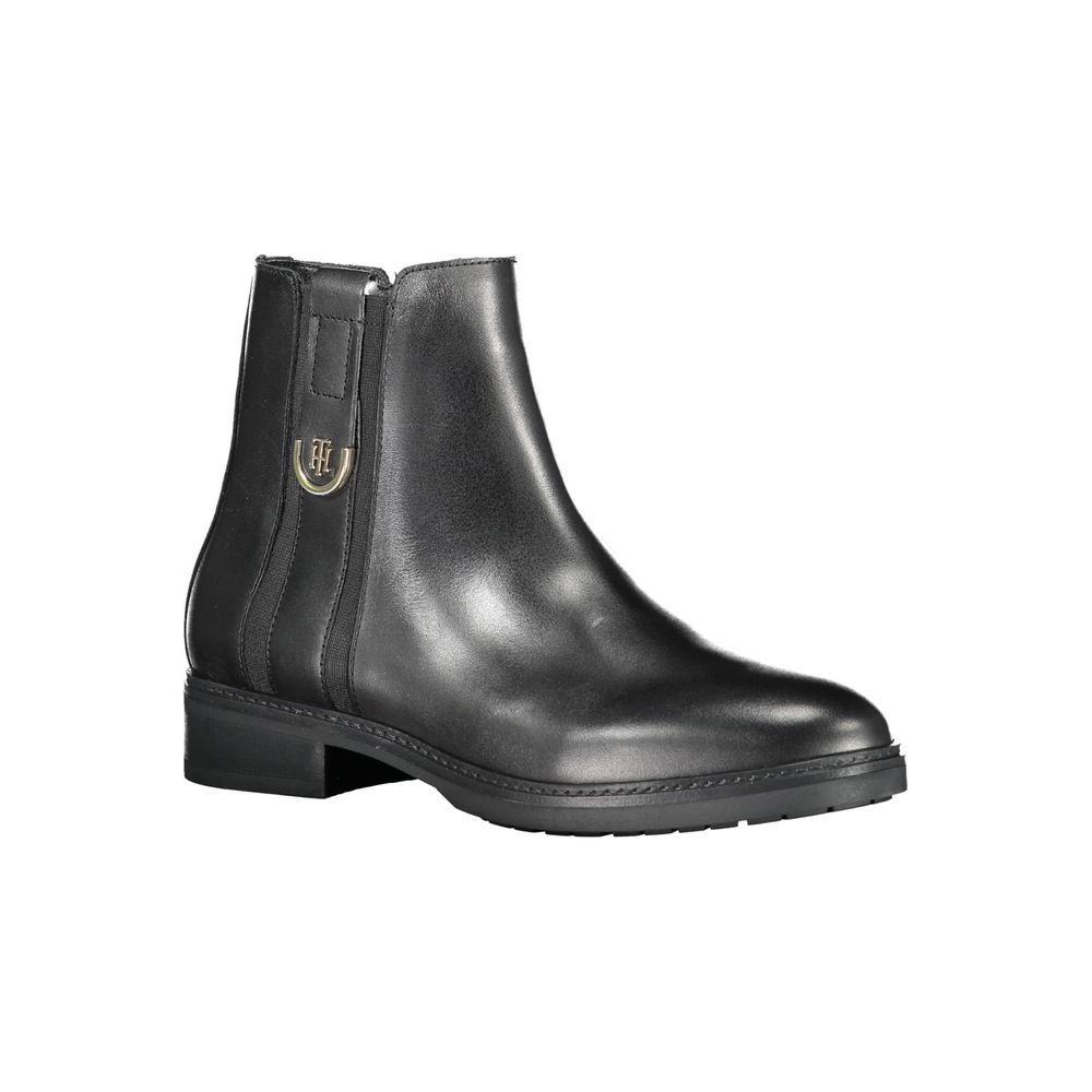 Tommy Hilfiger – Schwarze Lederstiefel für Damen
