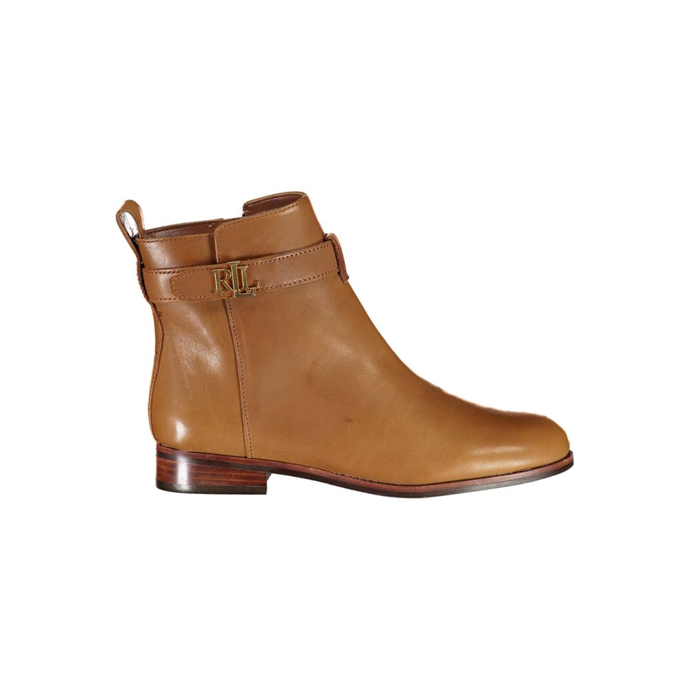Ralph Lauren Damenstiefel aus braunem Leder