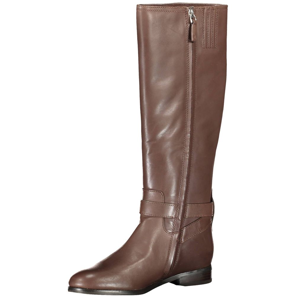 Ralph Lauren Damenstiefel aus braunem Leder