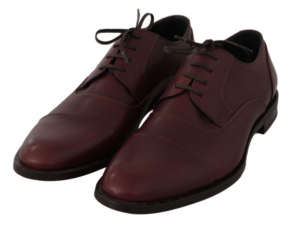 Dolce &amp; Gabbana Elegante Abendschuhe aus bordeauxrotem Leder