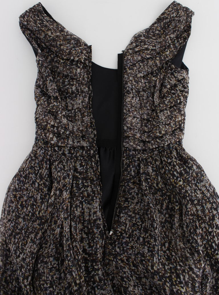 Dolce &amp; Gabbana Glamorous Paillettenbesetztes bodenlanges Seidenkleid