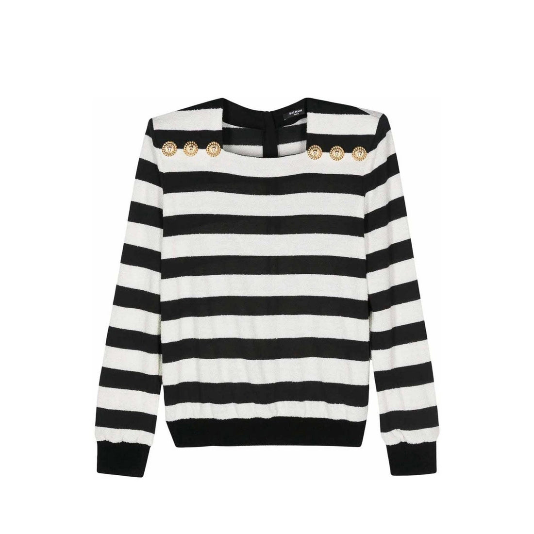 Balmain Striped Jersey Top