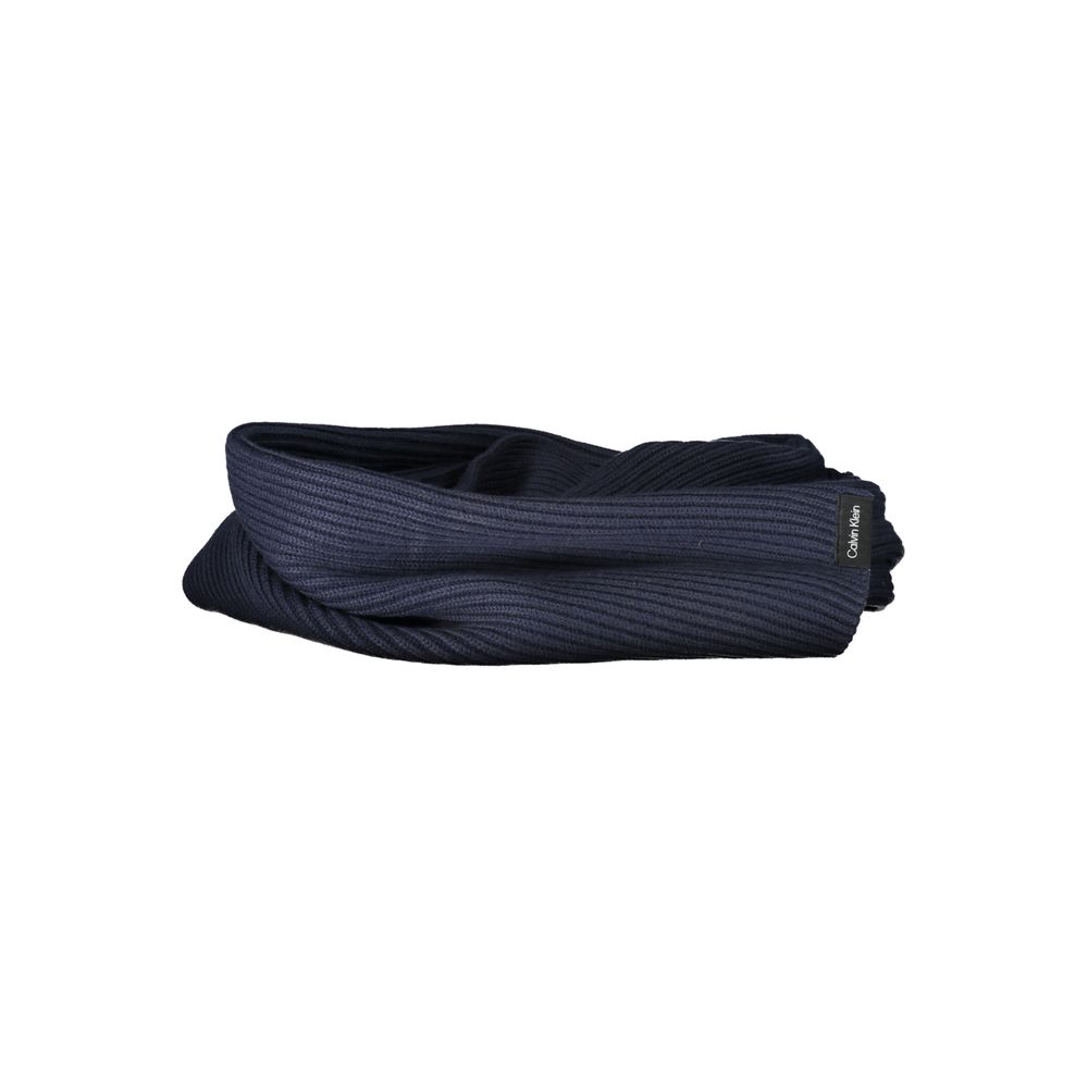 Calvin Klein Blauer Baumwollschal