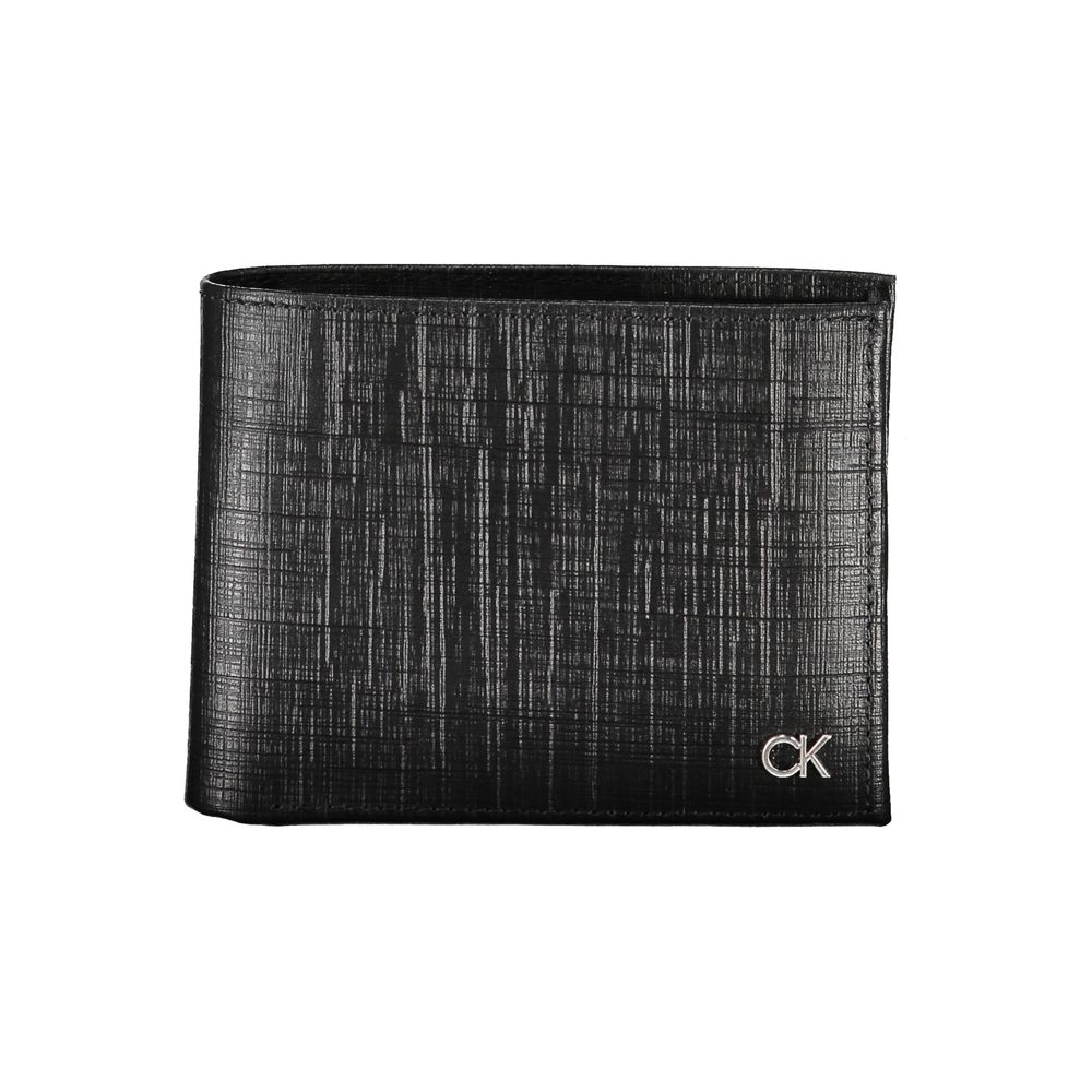 Calvin Klein Schwarze Lederbrieftasche