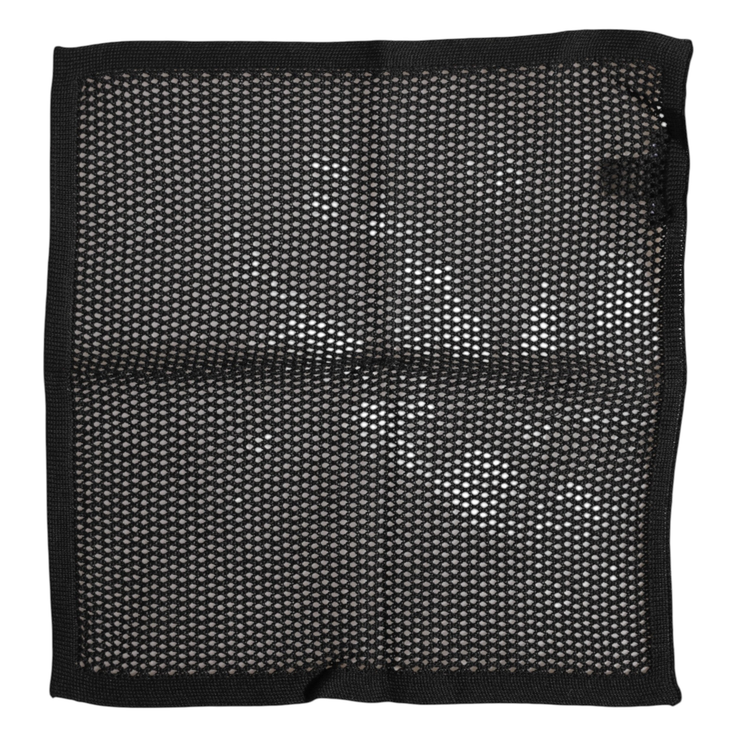 Dolce &amp; Gabbana Schwarz gemusterter quadratischer Foulard-Schal aus Baumwolle