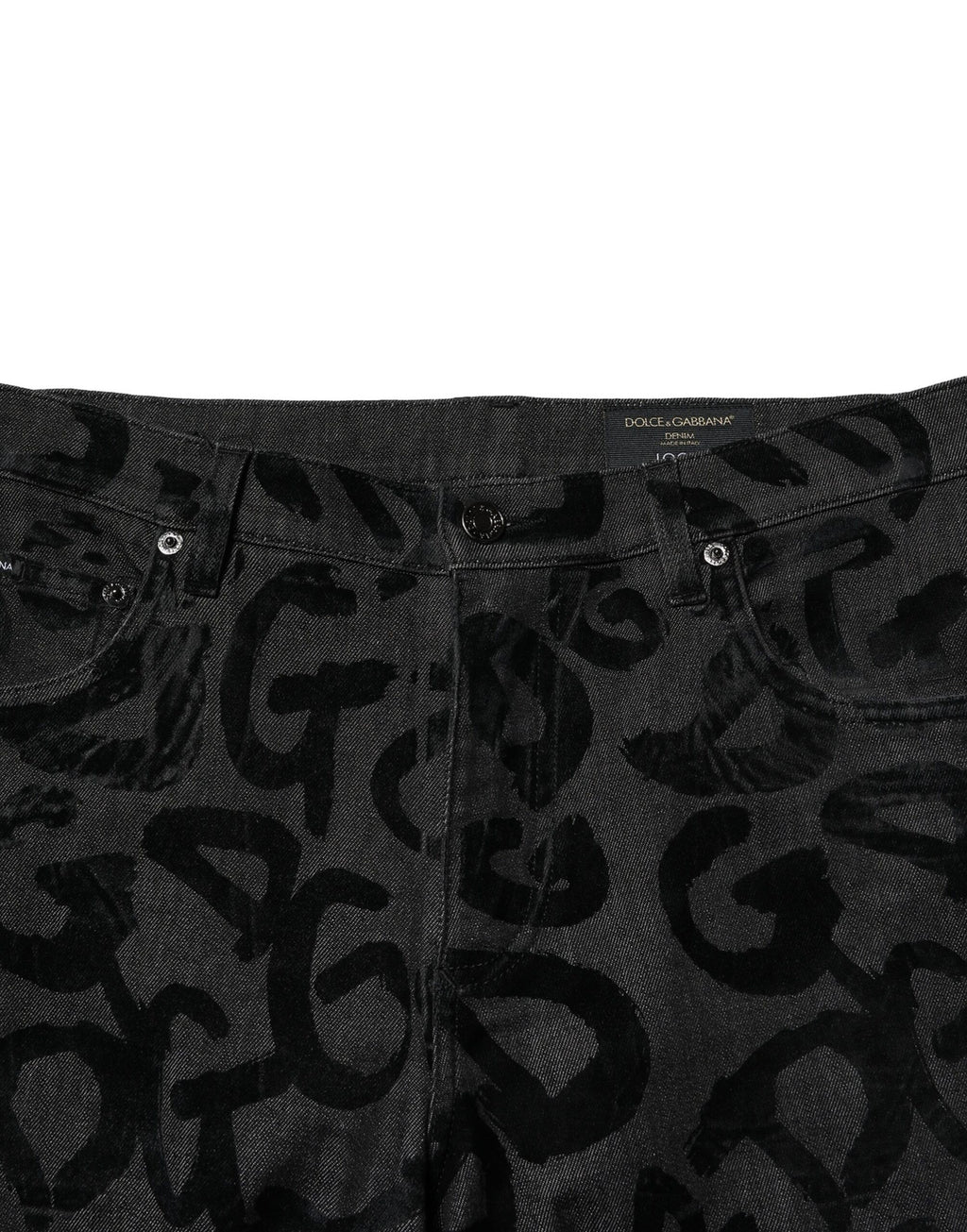 Dolce &amp; Gabbana Graue, gerade geschnittene Jeans mit DG-Logo aus Baumwolle für Herren
