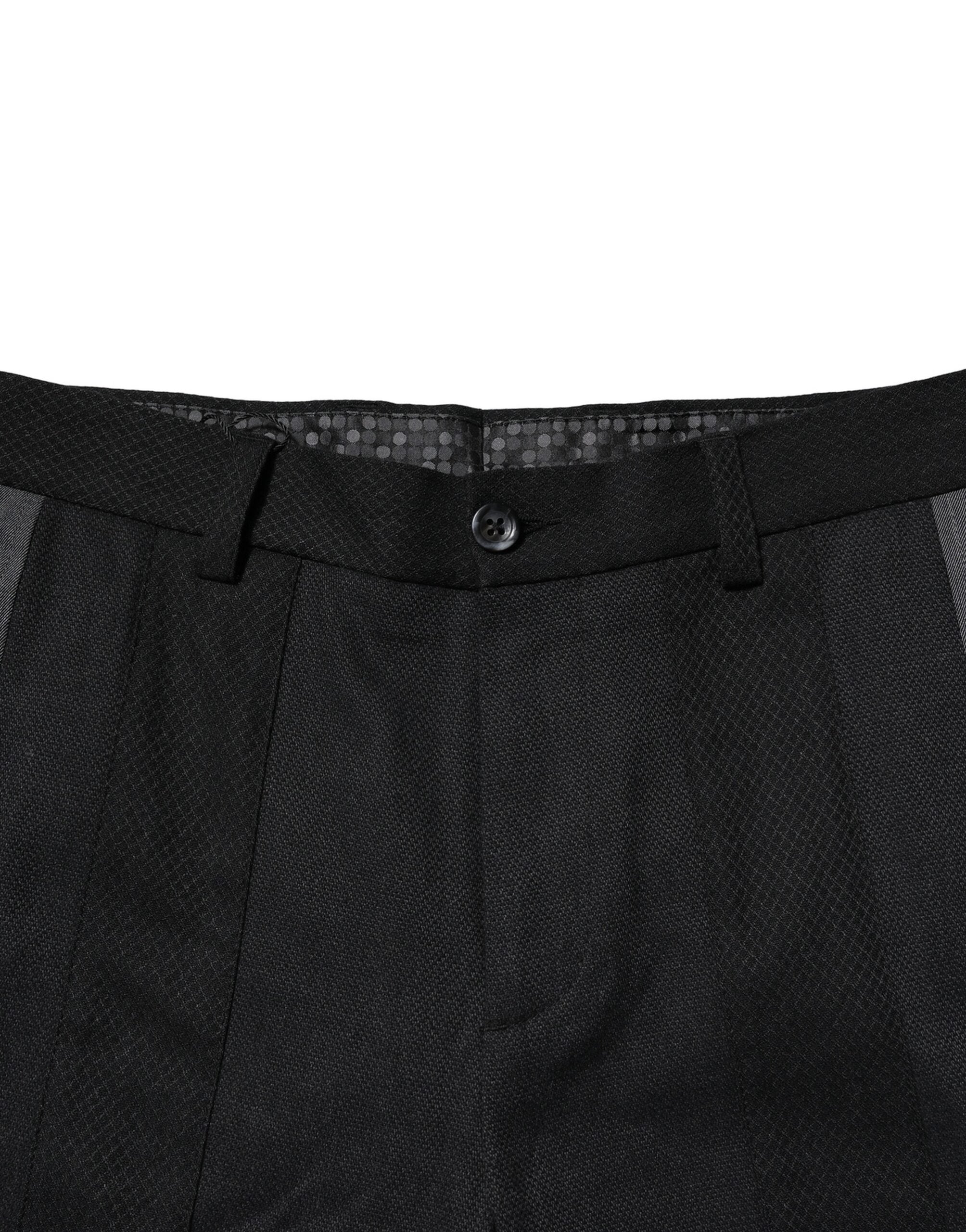 Dolce &amp; Gabbana Schwarz-Graue konische Baumwollhose für Herren