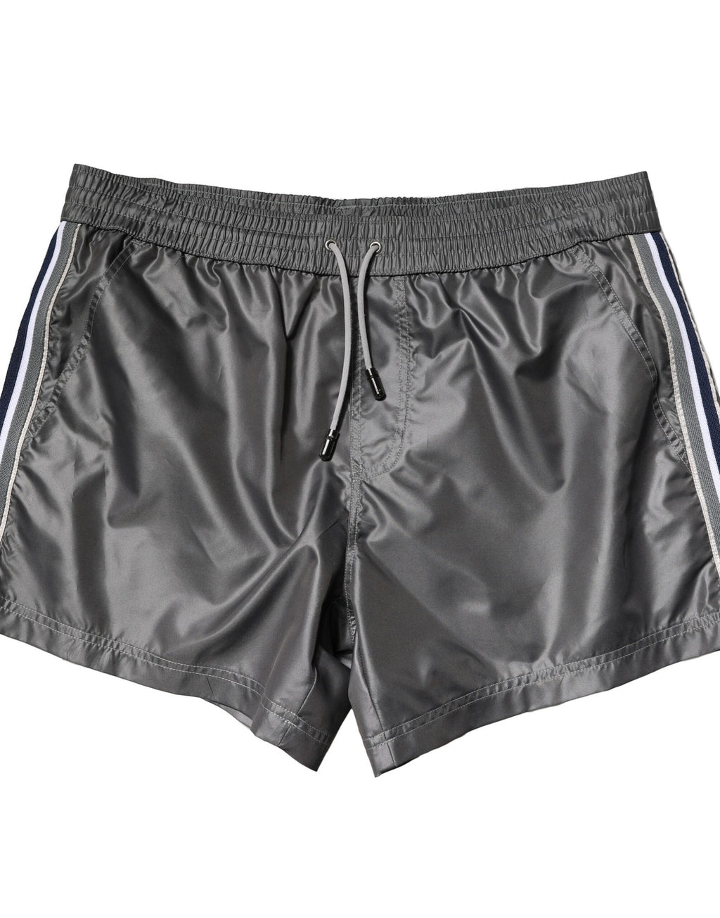 Dolce &amp; Gabbana – Lässige Bermudashorts aus Polyester mit mittlerer Taille in Grau