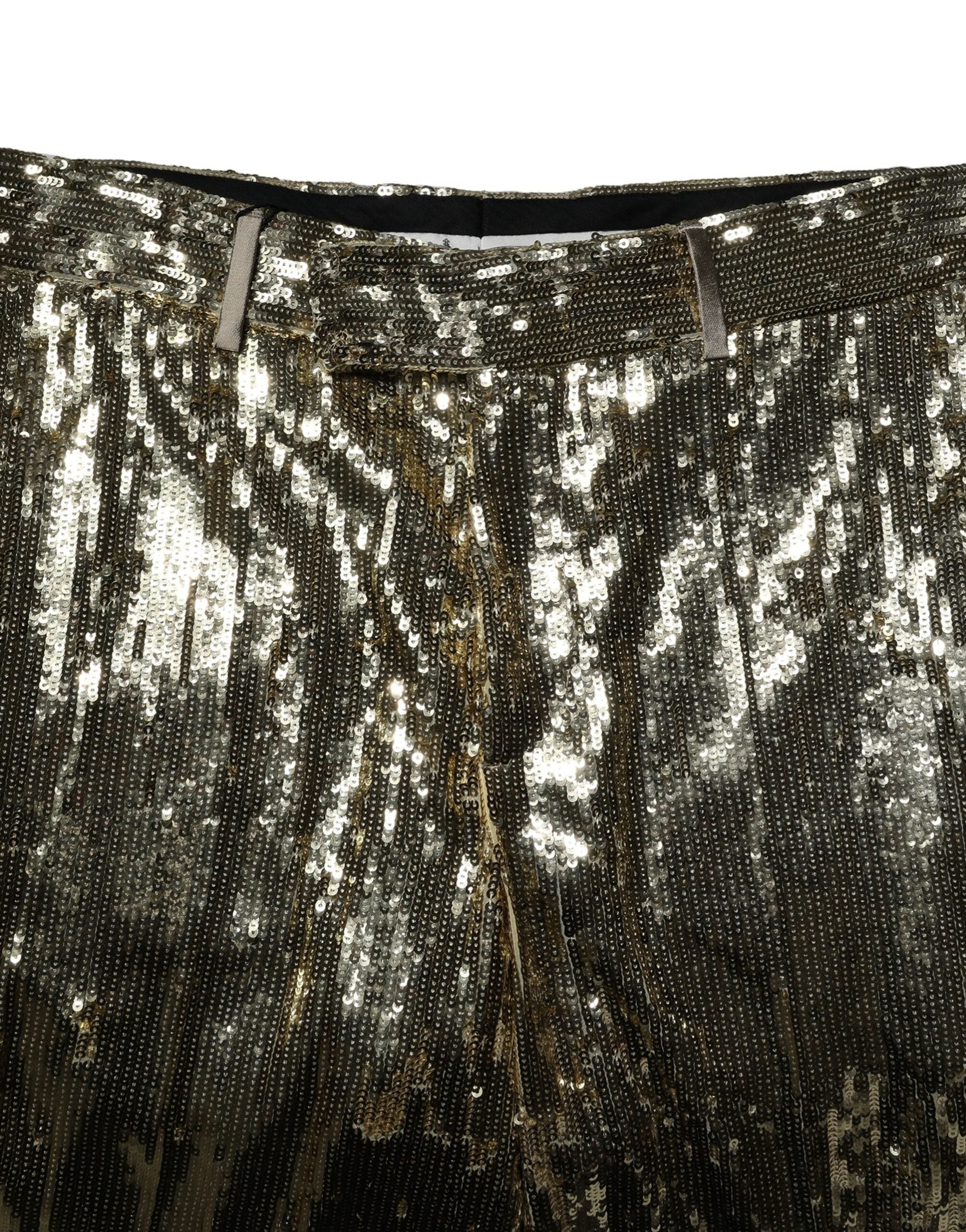 Dolce &amp; Gabbana – Bermudashorts aus Polyester mit goldenen Pailletten