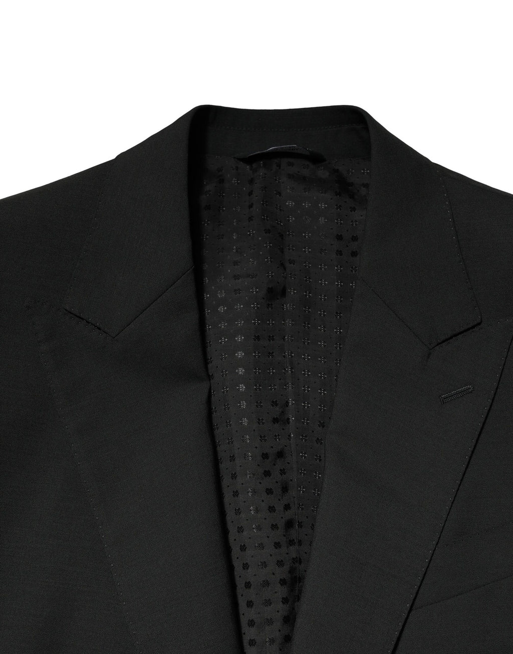 Dolce &amp; Gabbana – Zweiteiliger, einreihiger Anzug aus schwarzer Wolle