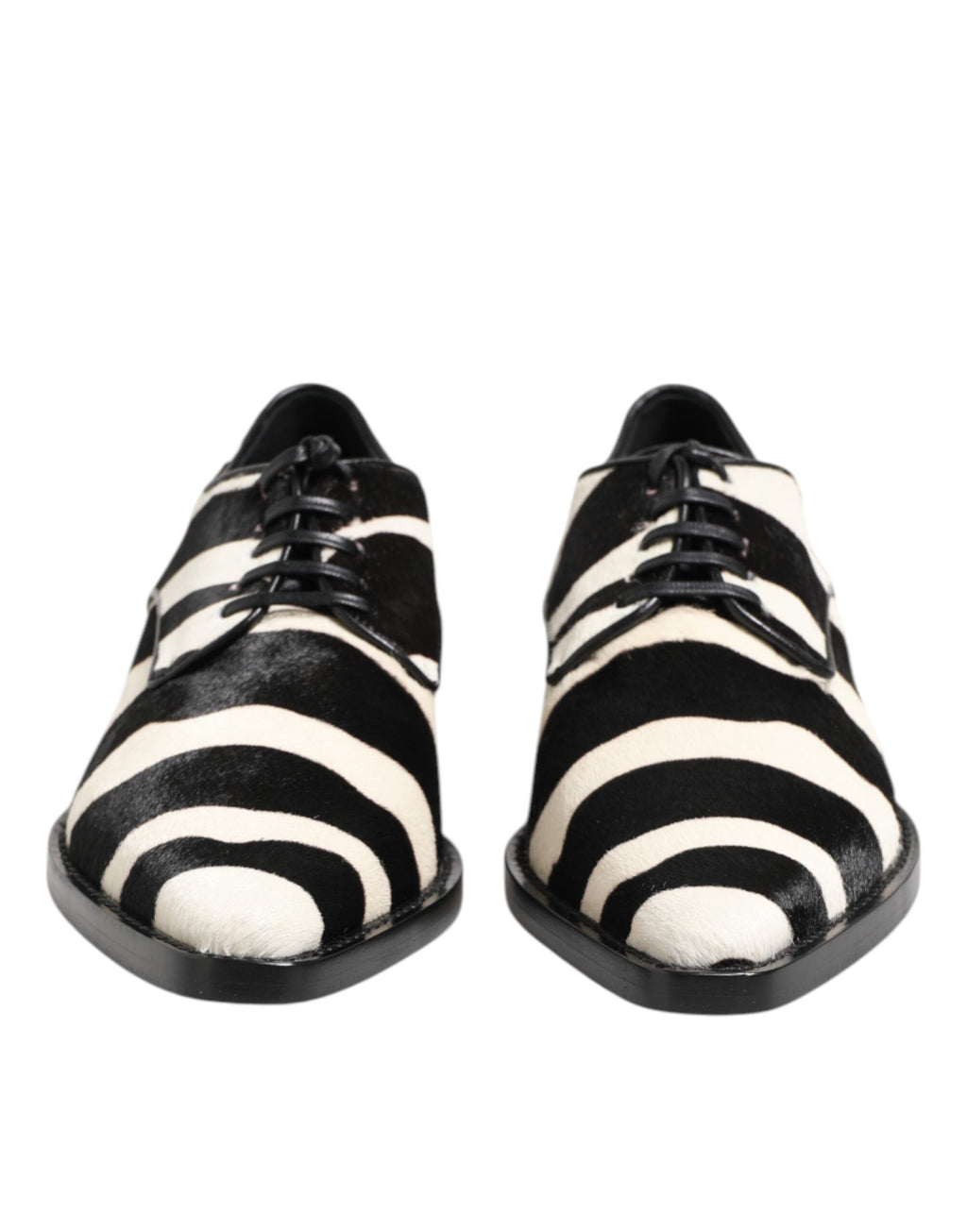 Dolce &amp; Gabbana Abendschuhe aus Ponyfell in Schwarz und Weiß mit Zebramuster