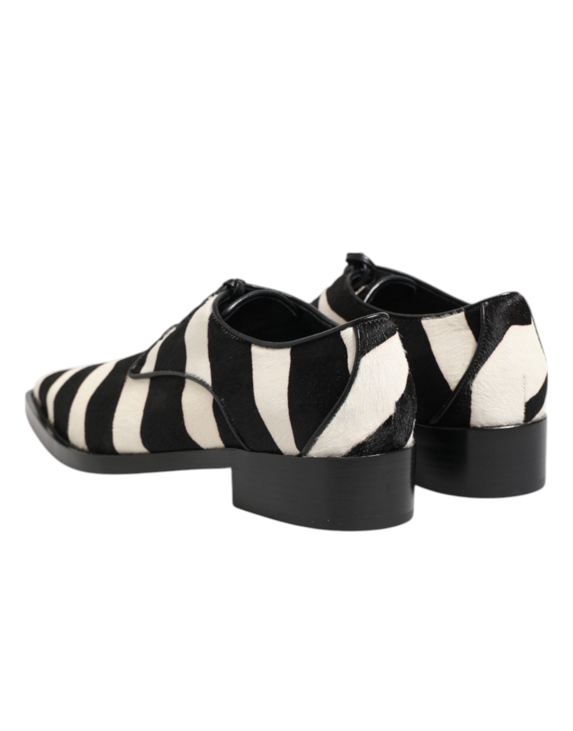 Dolce &amp; Gabbana Abendschuhe aus Ponyfell in Schwarz und Weiß mit Zebramuster