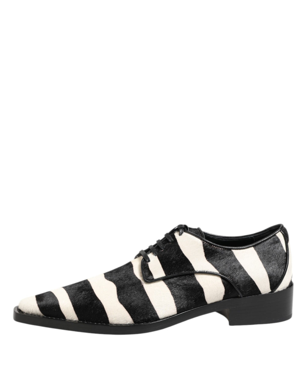 Dolce &amp; Gabbana Abendschuhe aus Ponyfell in Schwarz und Weiß mit Zebramuster