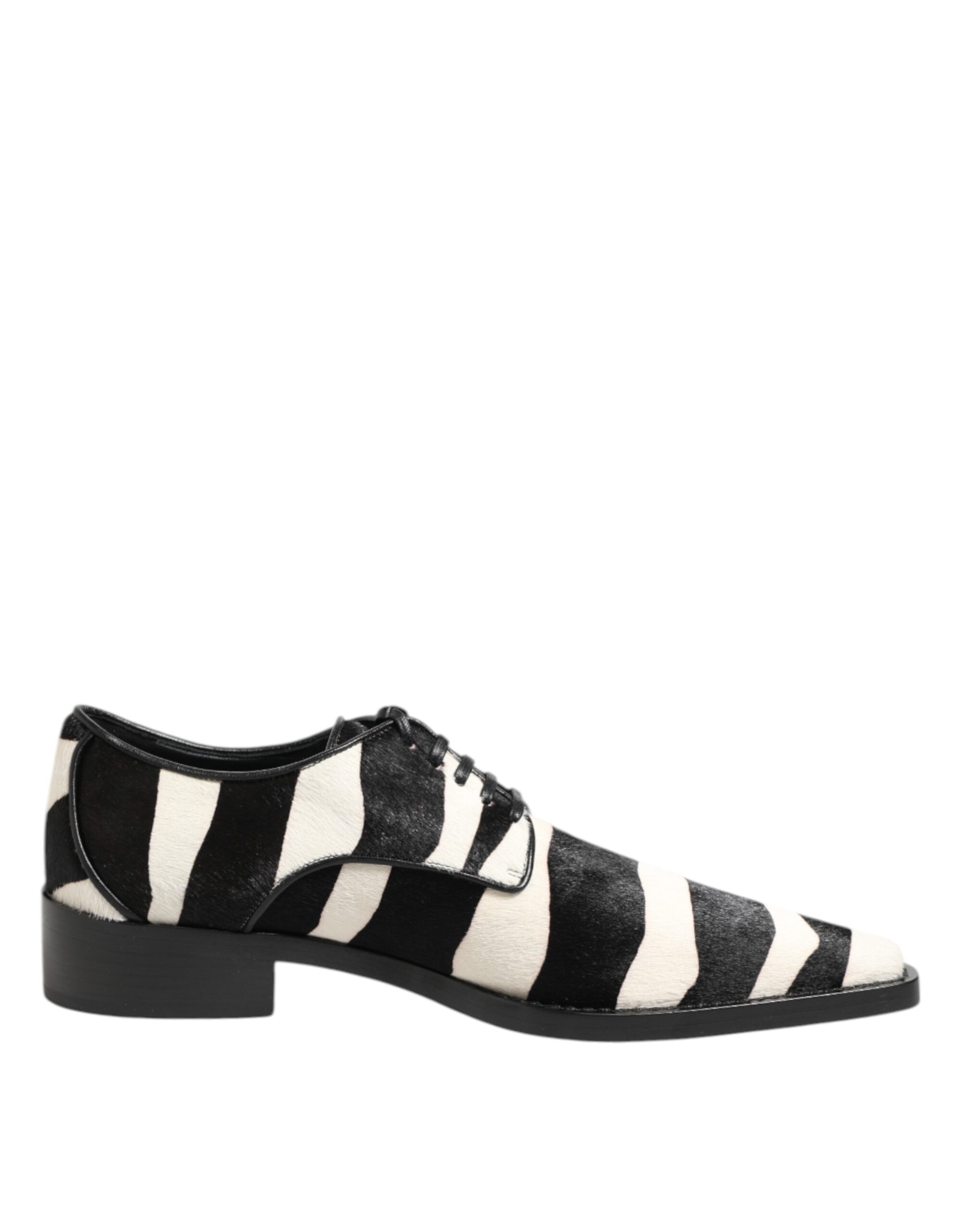 Dolce &amp; Gabbana Abendschuhe aus Ponyfell in Schwarz und Weiß mit Zebramuster