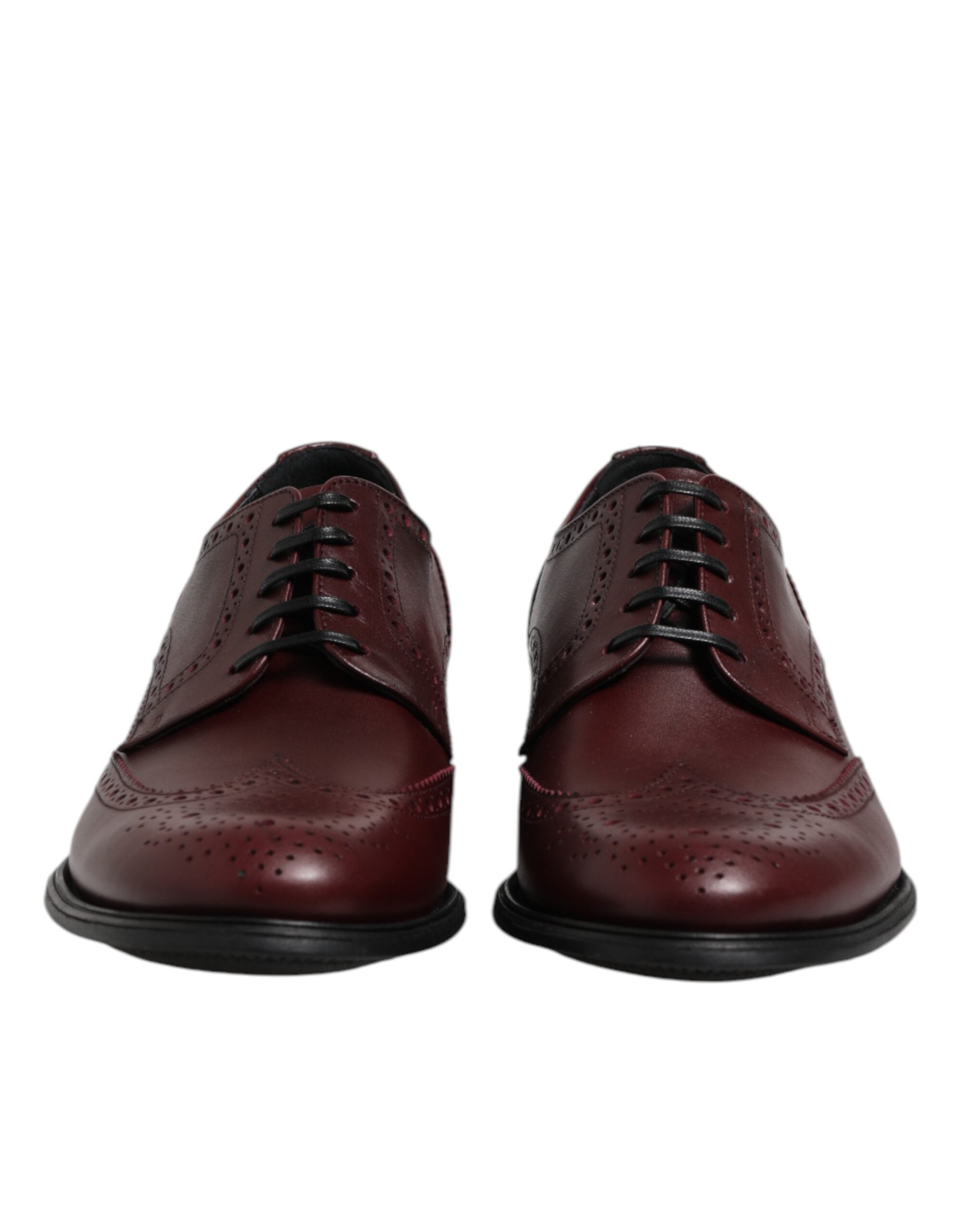 Dolce &amp; Gabbana – Braune Derby-Schuhe aus Leder mit Schnürung