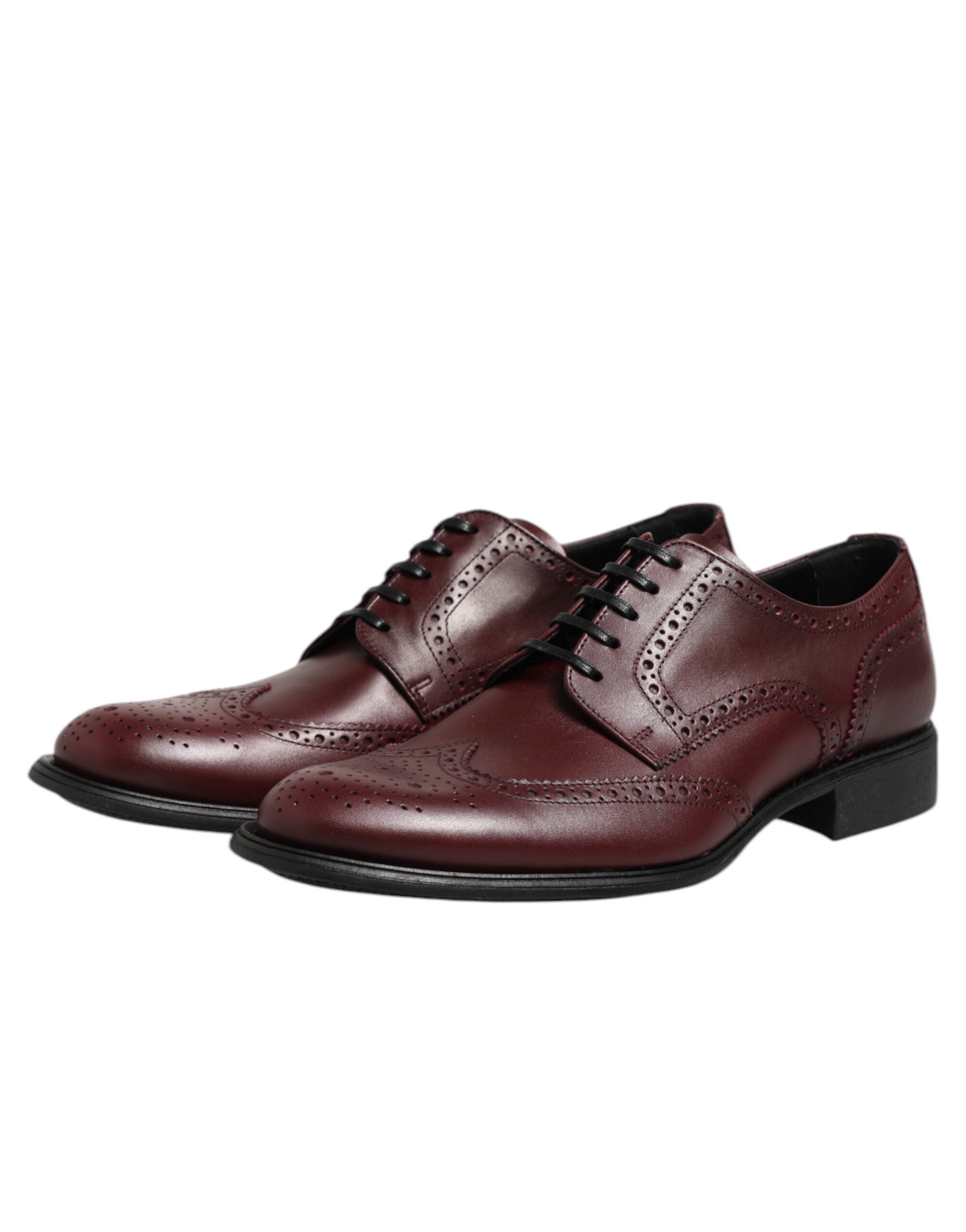 Dolce &amp; Gabbana – Braune Derby-Schuhe aus Leder mit Schnürung