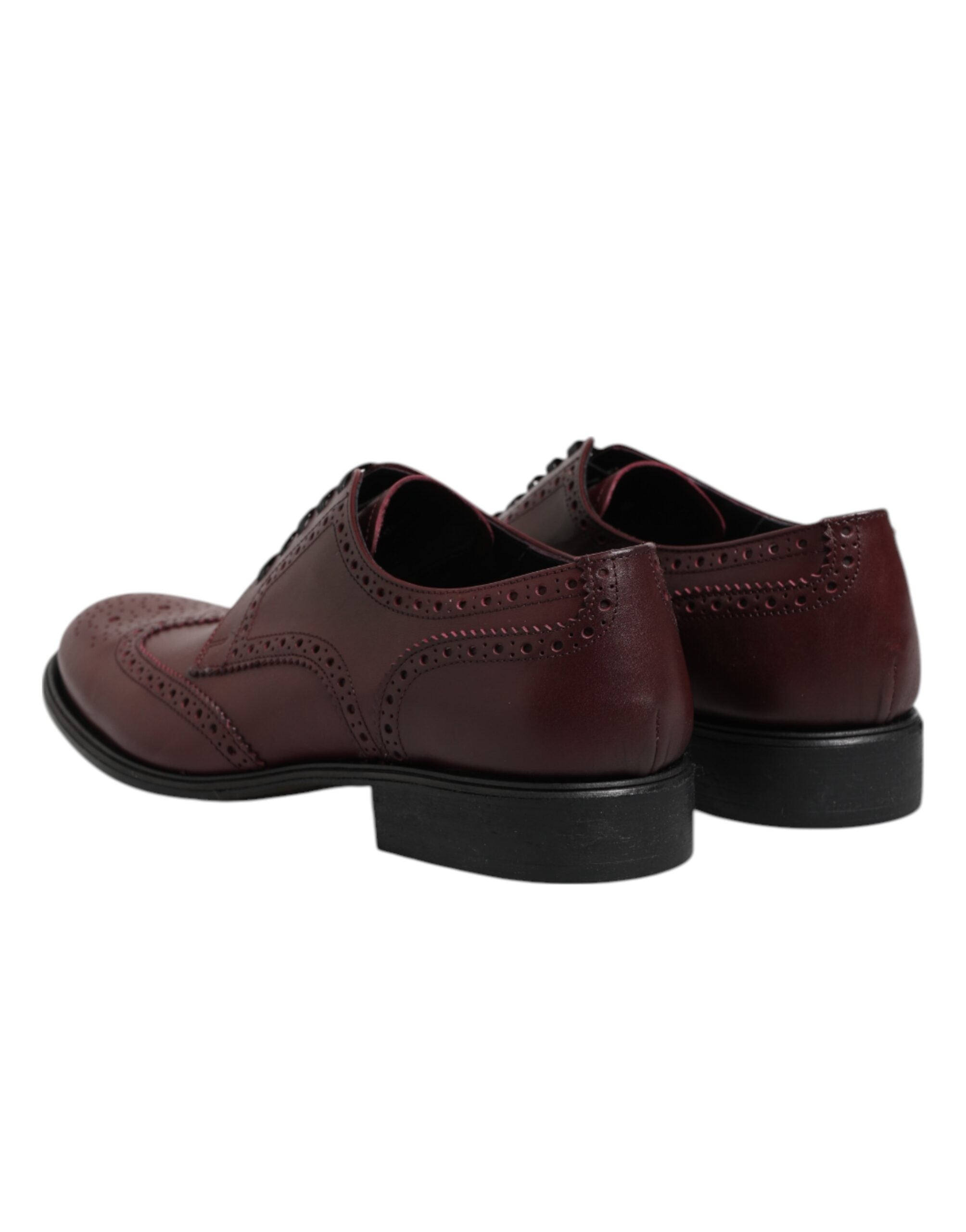 Dolce &amp; Gabbana – Braune Derby-Schuhe aus Leder mit Schnürung