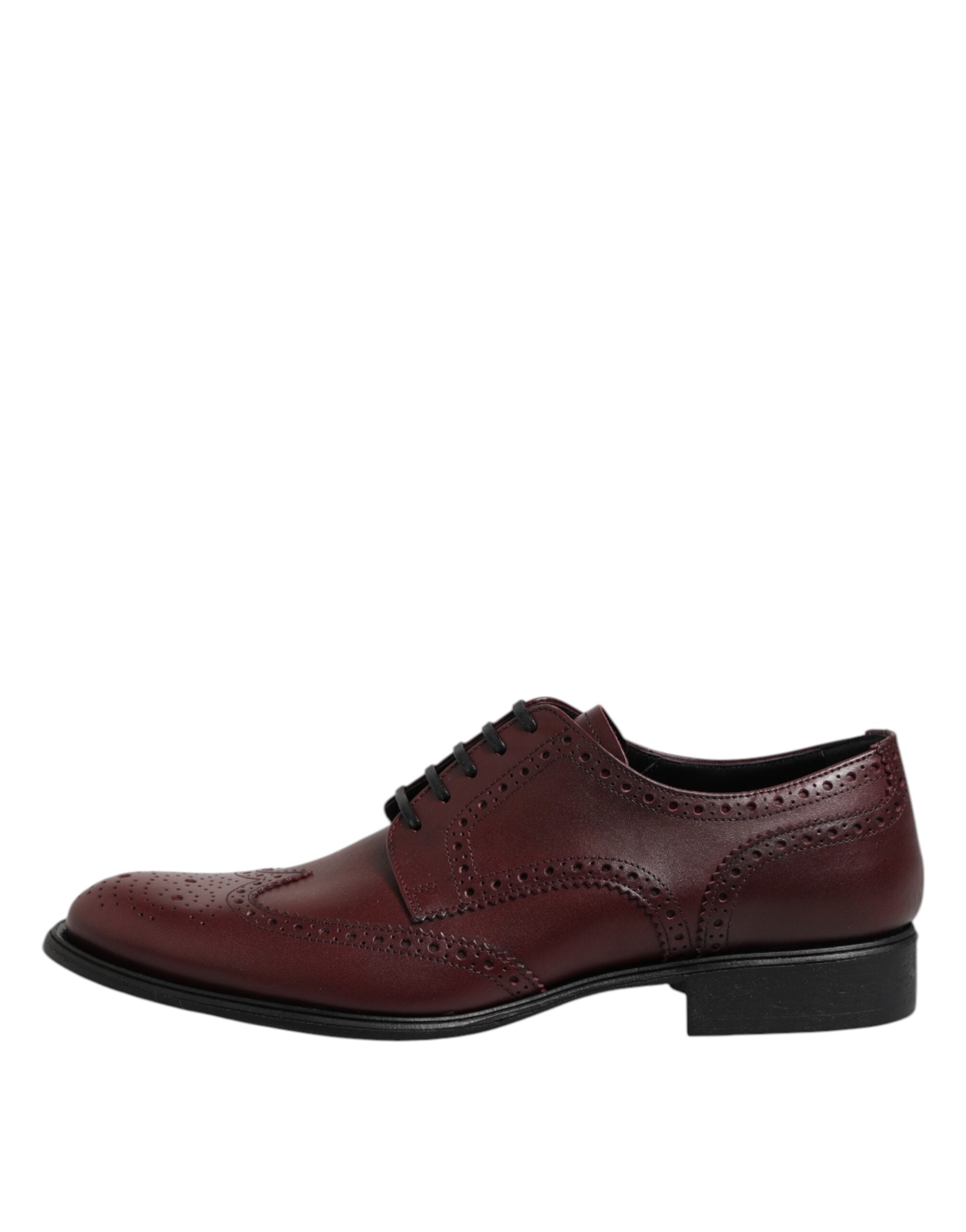 Dolce &amp; Gabbana – Braune Derby-Schuhe aus Leder mit Schnürung