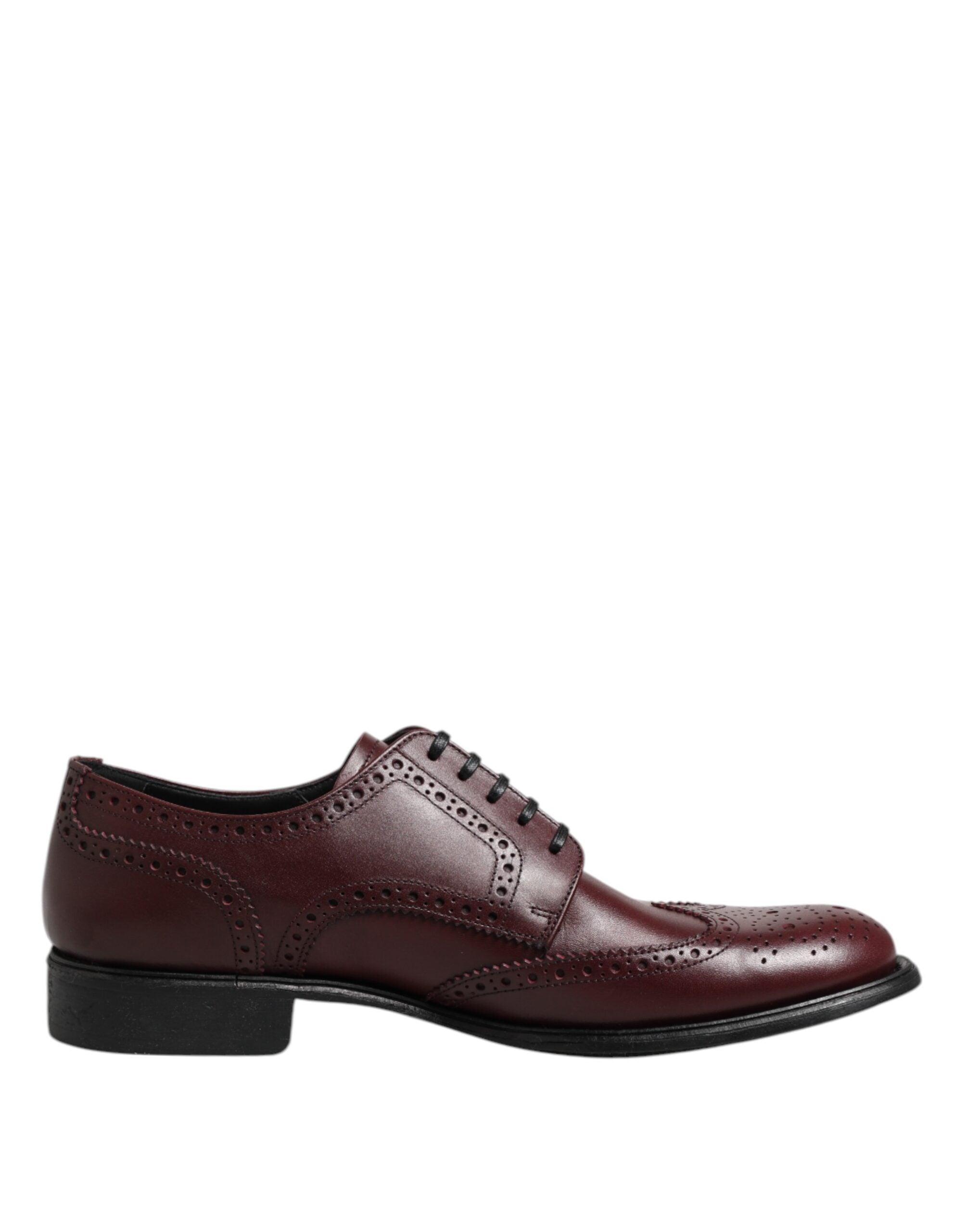 Dolce &amp; Gabbana – Braune Derby-Schuhe aus Leder mit Schnürung