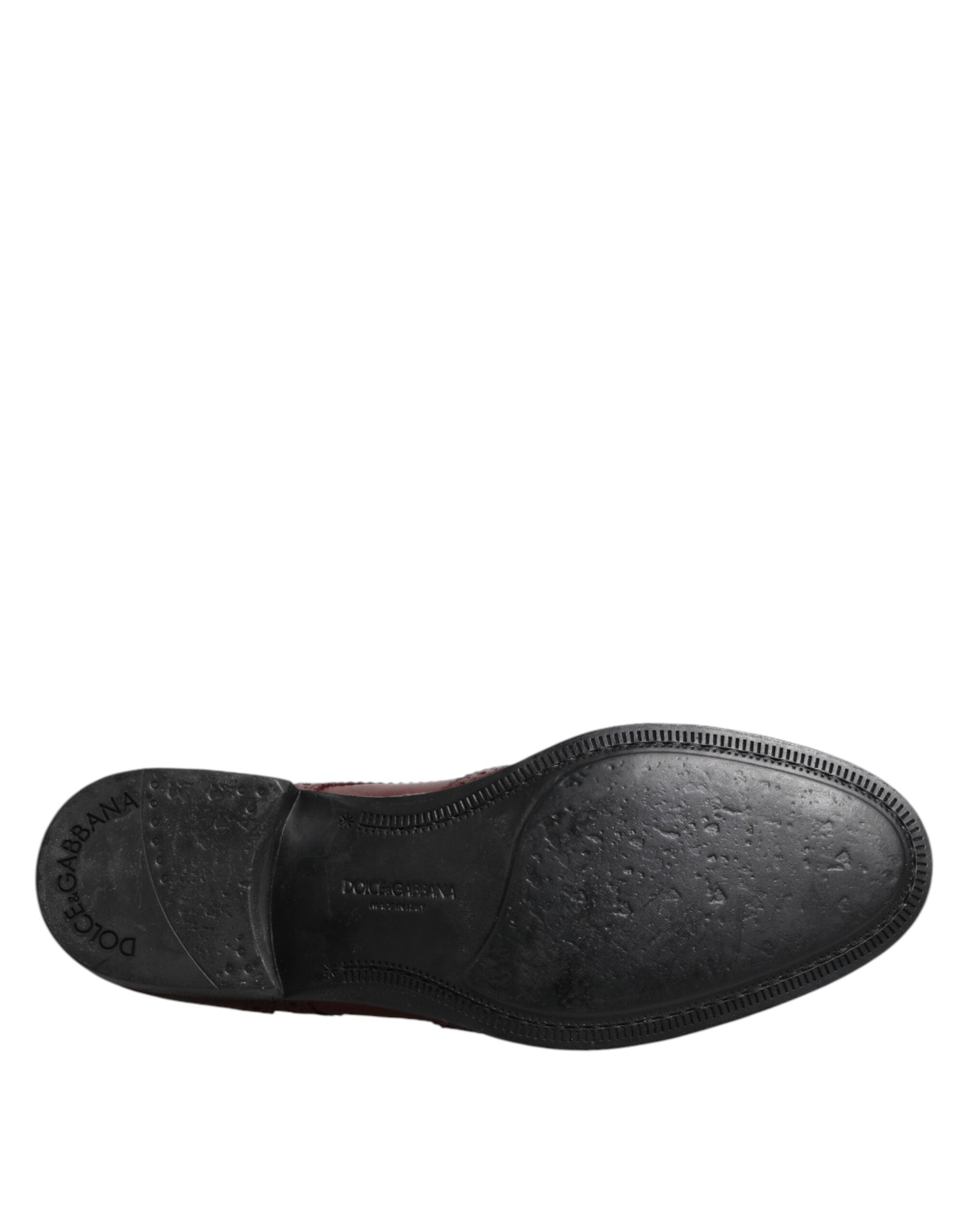 Dolce &amp; Gabbana – Braune Derby-Schuhe aus Leder mit Schnürung
