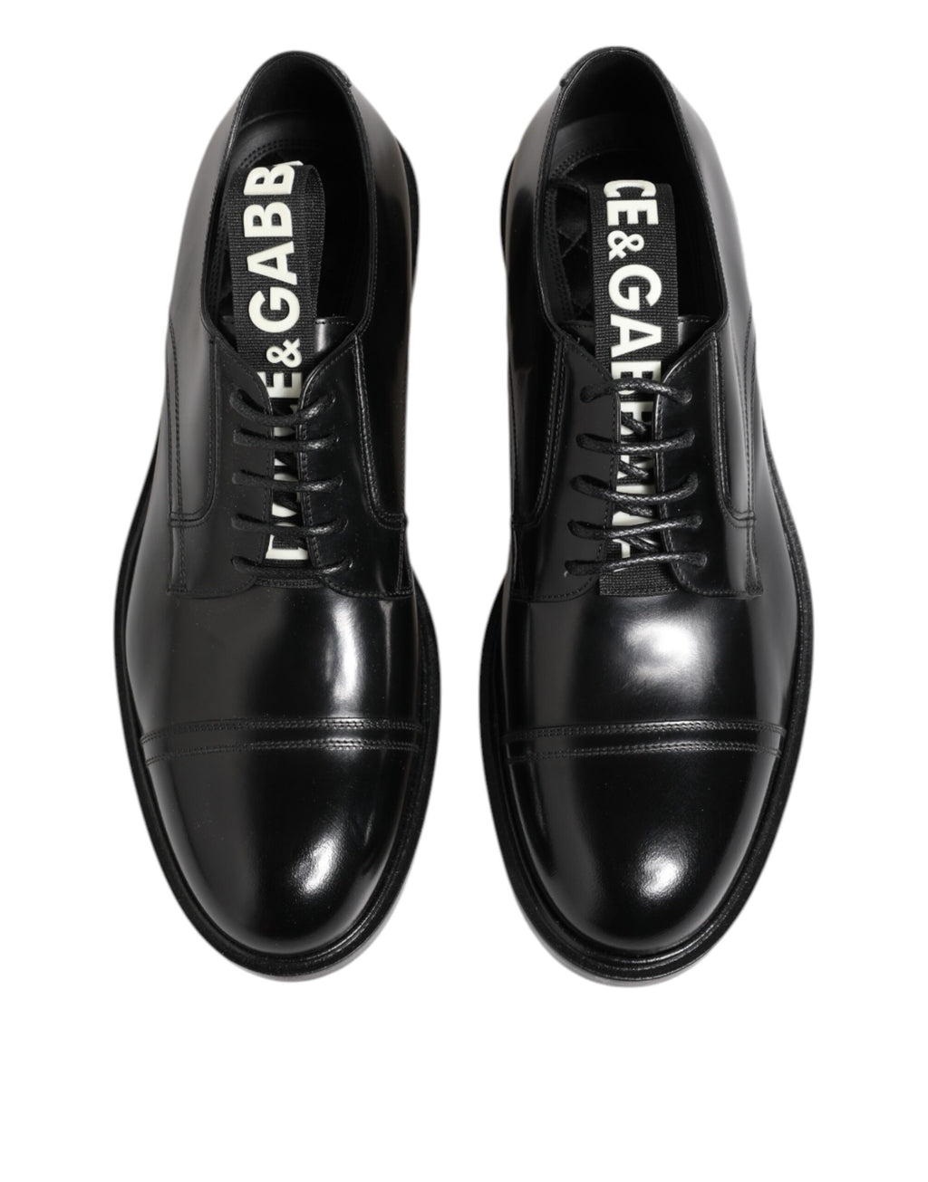Dolce &amp; Gabbana – Schwarze Lederschuhe zum Schnüren für Herren
