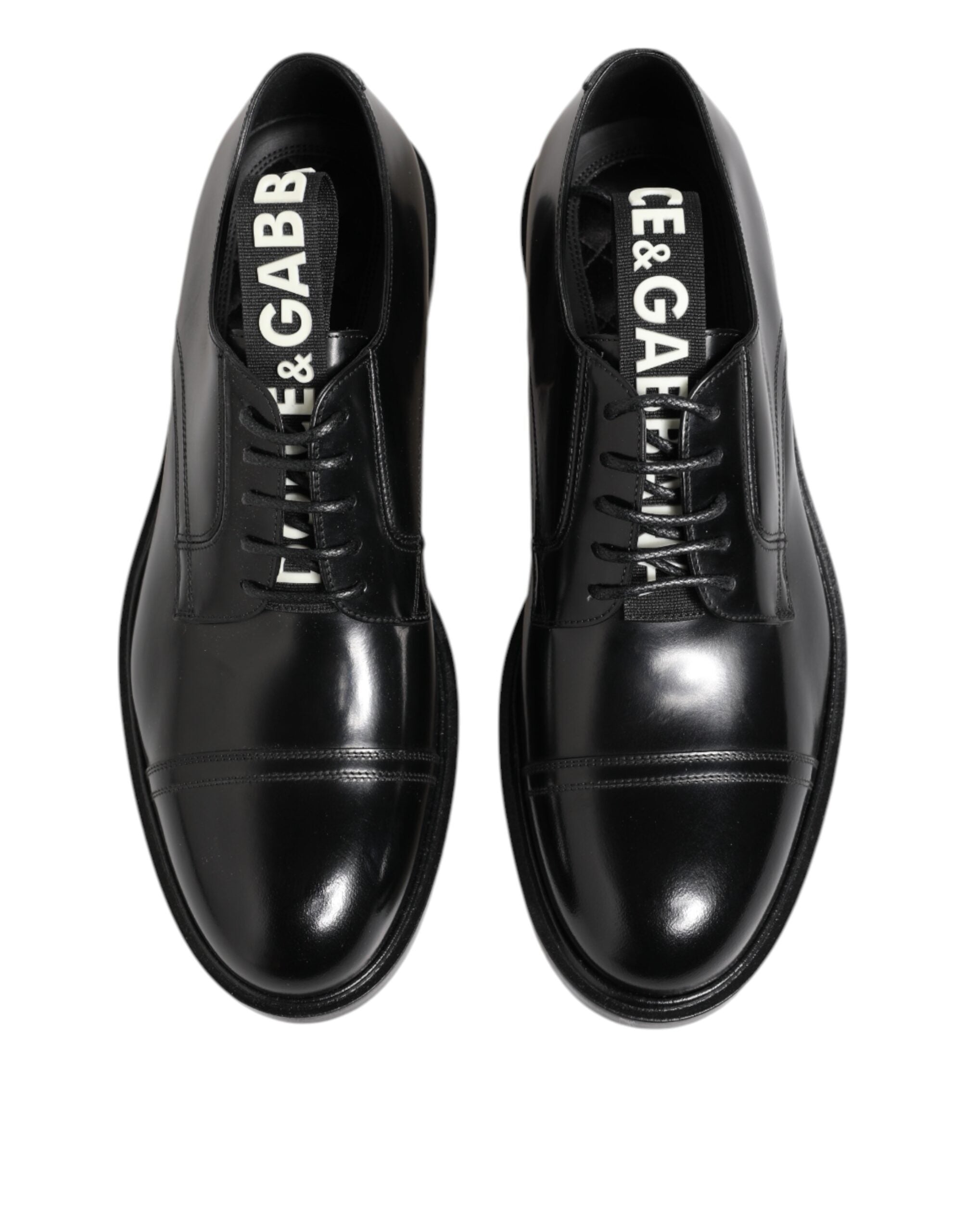 Dolce &amp; Gabbana – Schwarze Lederschuhe zum Schnüren für Herren