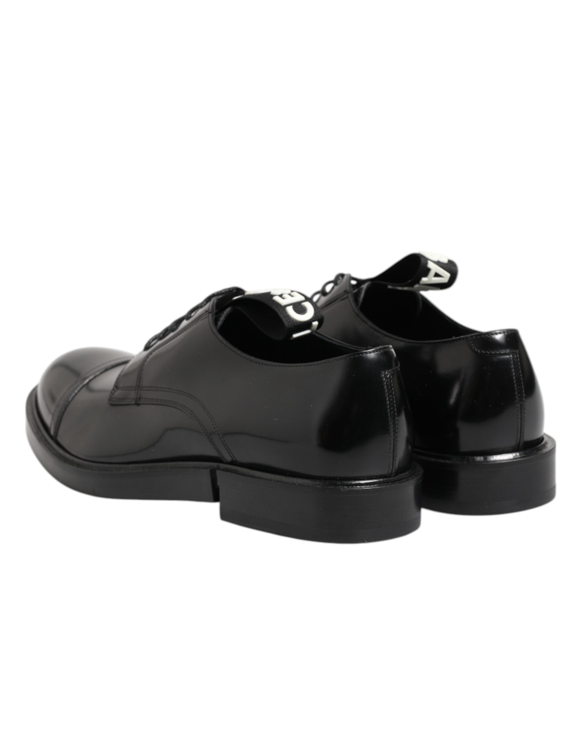Dolce &amp; Gabbana – Schwarze Lederschuhe zum Schnüren für Herren
