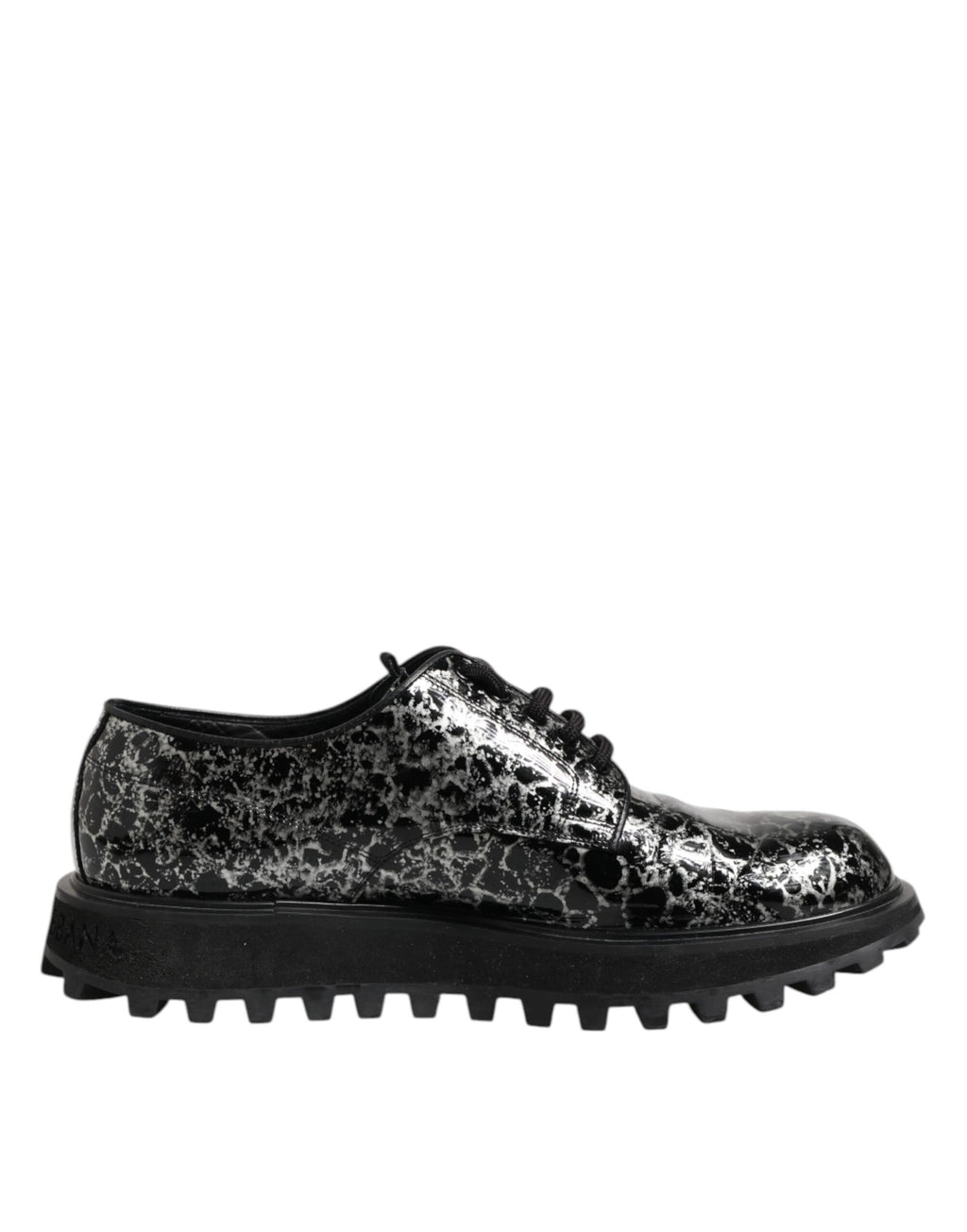 Dolce &amp; Gabbana – Klobige Derby-Schuhe aus Kalbsleder in Schwarz und Weiß