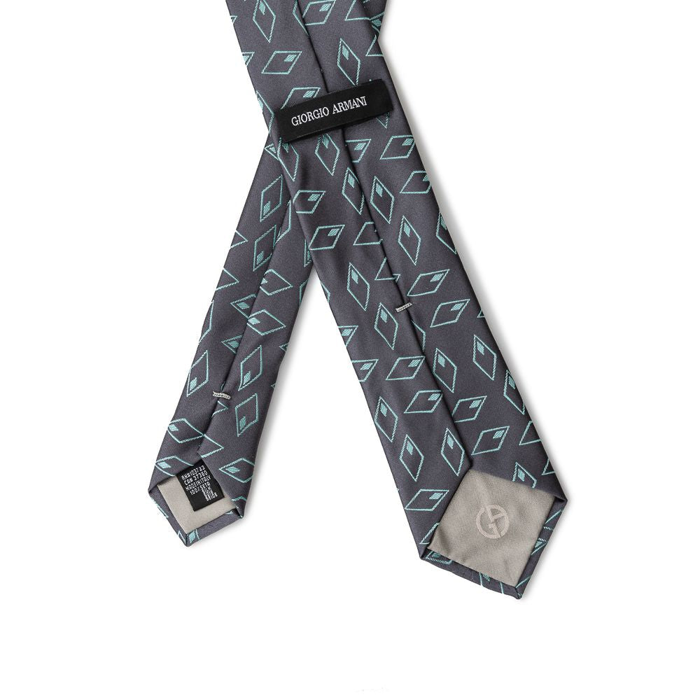 Giorgio Armani Graue Seidenkrawatten und Fliege