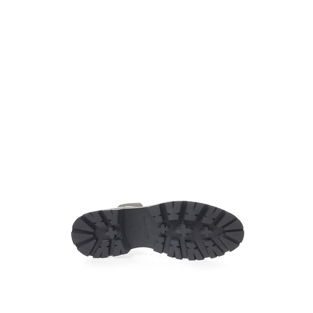 Alexander McQueen – Schwarz-weißer Lederstiefel
