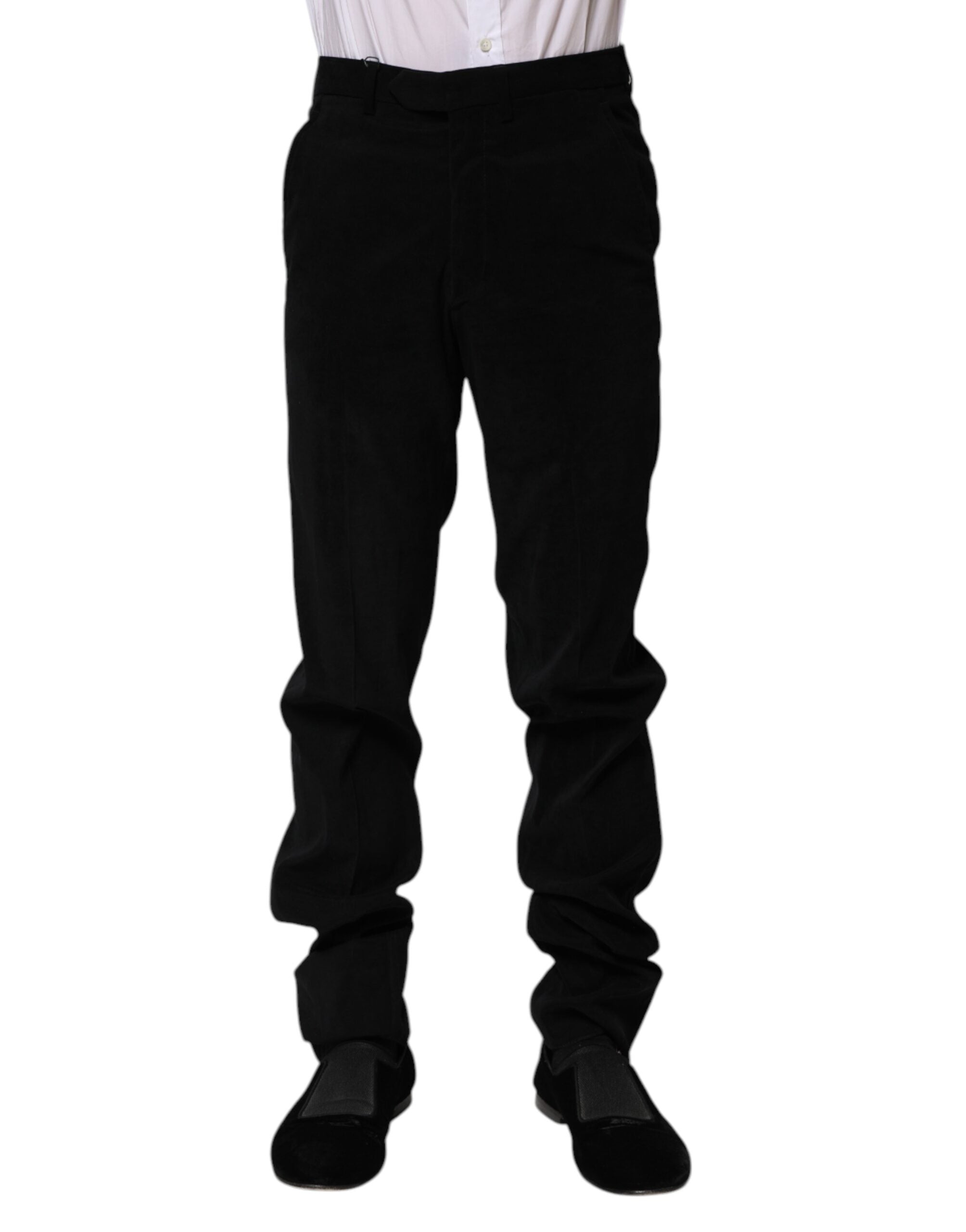 BENCIVENGA Schwarze formelle Hose mit mittelhohem Bund