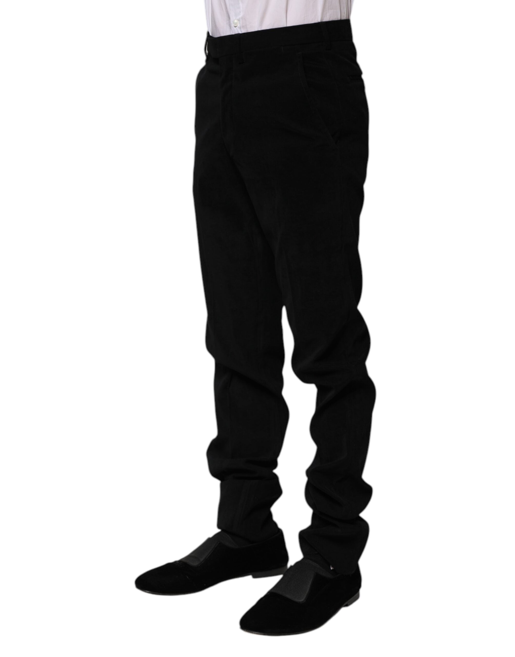 BENCIVENGA Schwarze formelle Hose mit mittelhohem Bund