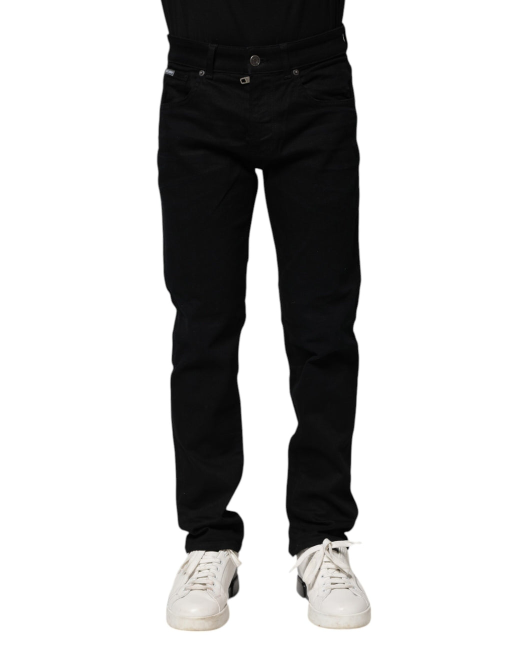 Dolce &amp; Gabbana – Schwarze Skinny-Jeans aus Baumwolle
