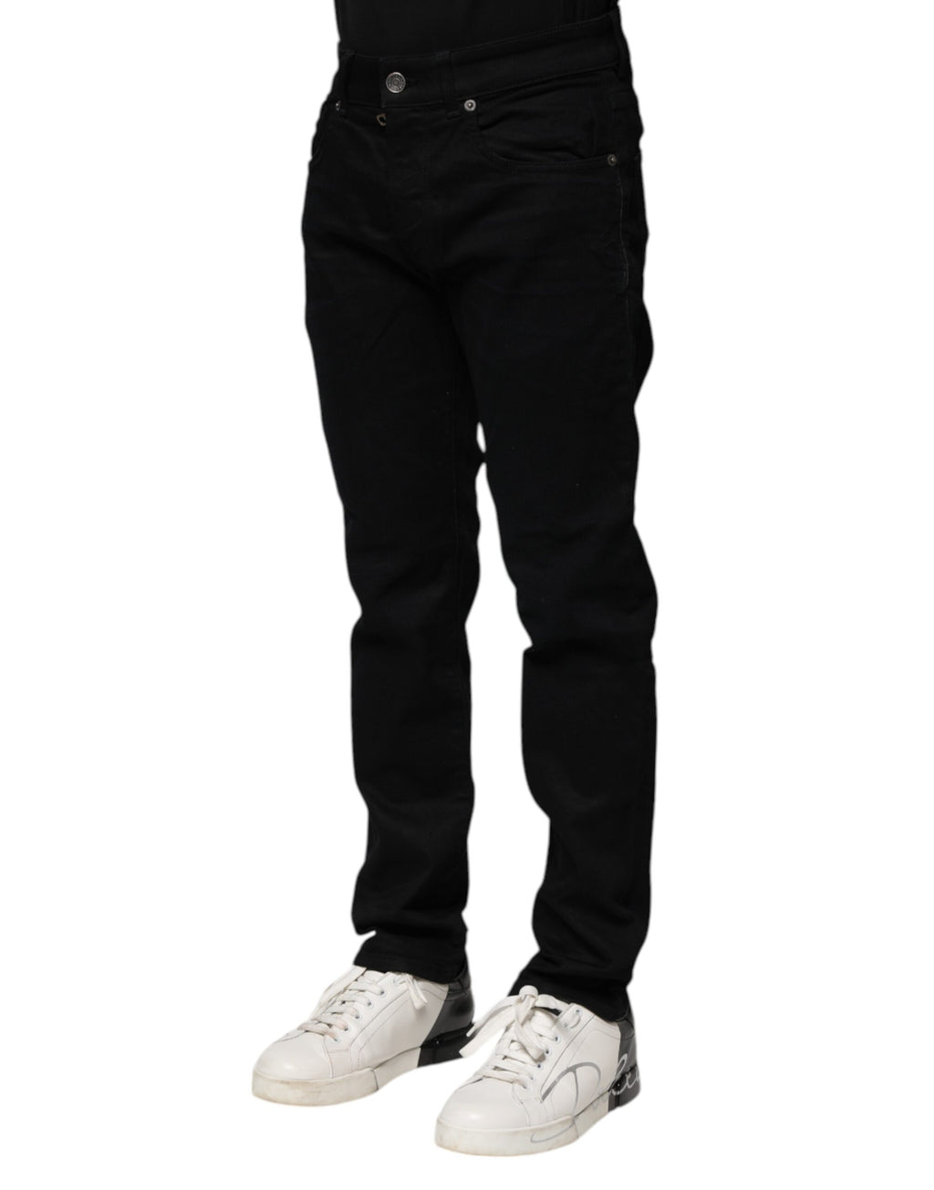 Dolce &amp; Gabbana – Schwarze Skinny-Jeans aus Baumwolle