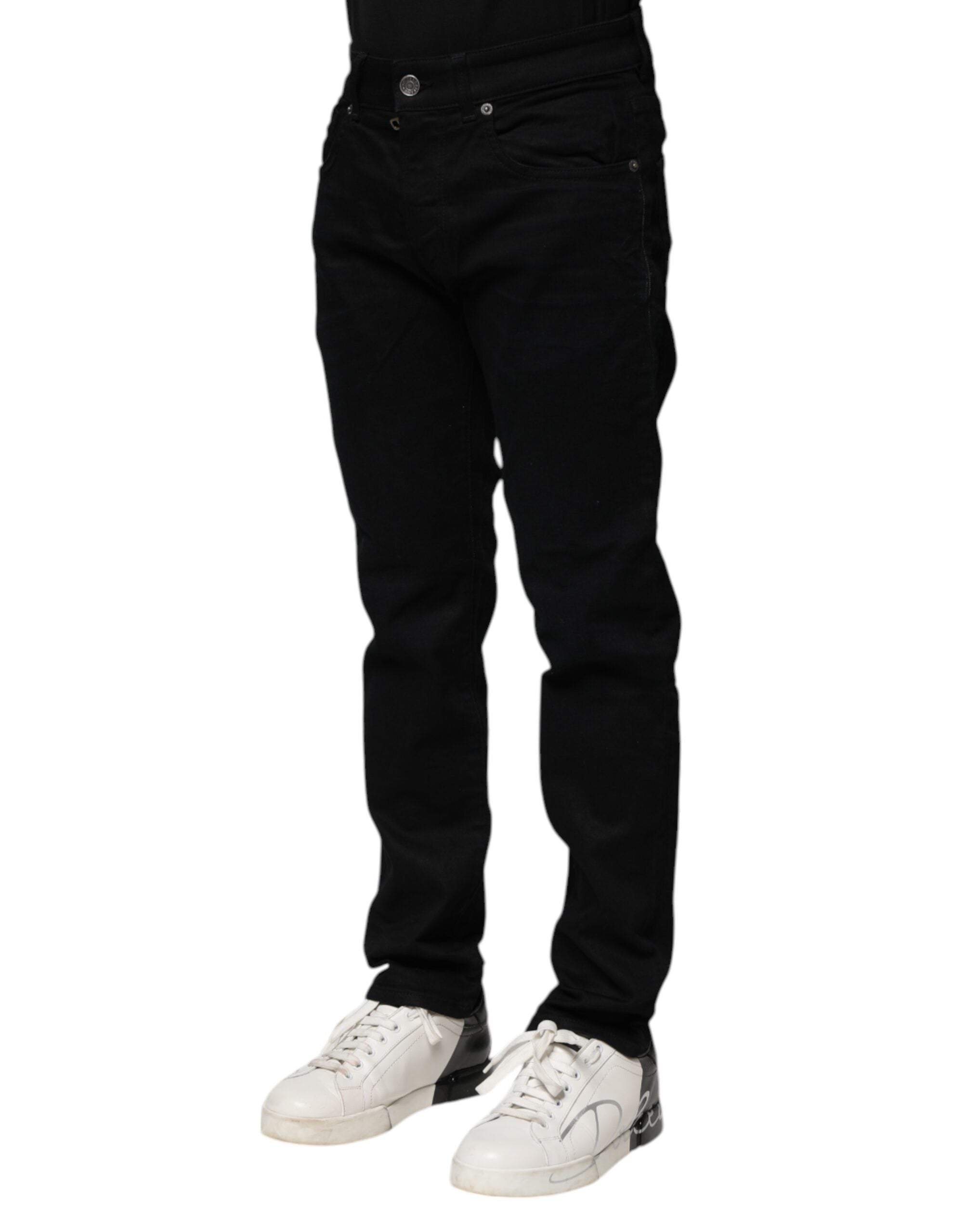 Dolce &amp; Gabbana – Schwarze Skinny-Jeans aus Baumwolle