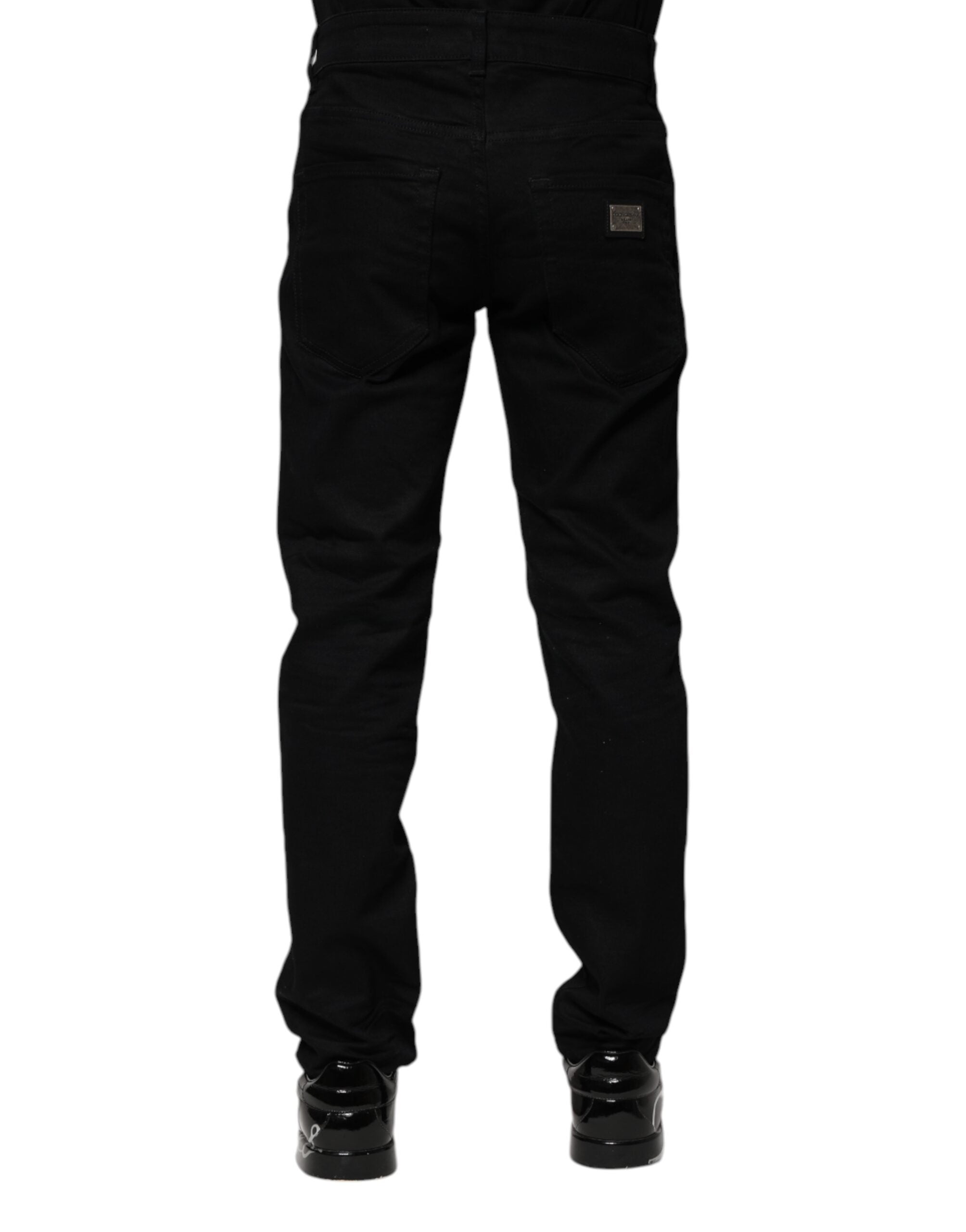 Dolce &amp; Gabbana – Schwarze Skinny-Jeans aus Baumwolle