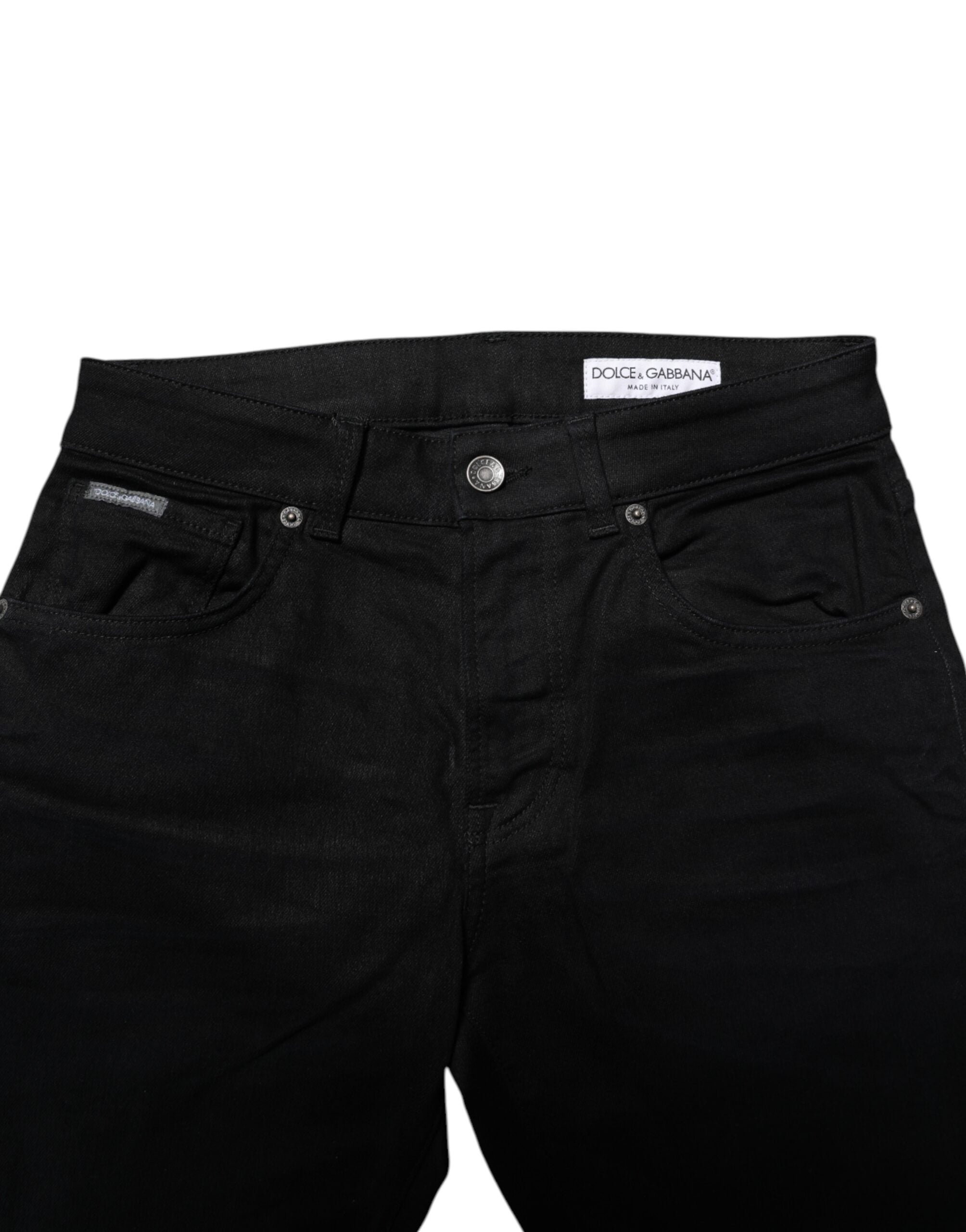 Dolce &amp; Gabbana – Schwarze Skinny-Jeans aus Baumwolle