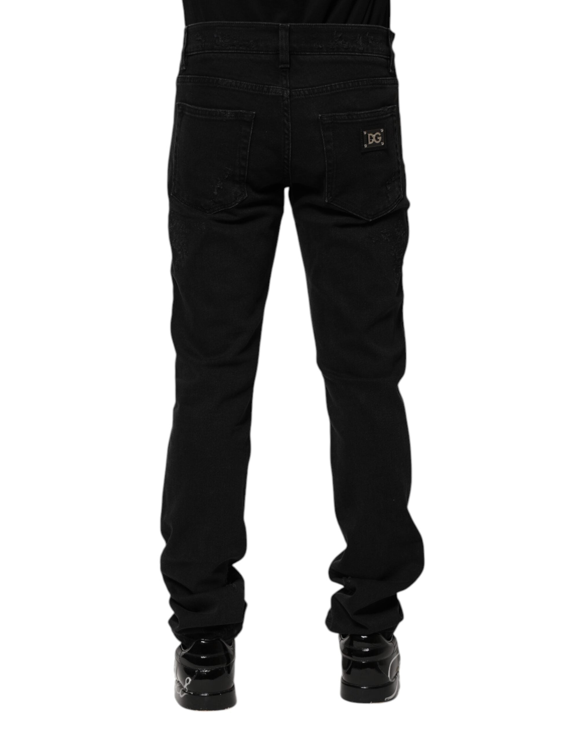 Dolce &amp; Gabbana Schwarze Skinny-Jeans aus Baumwolle für Herren