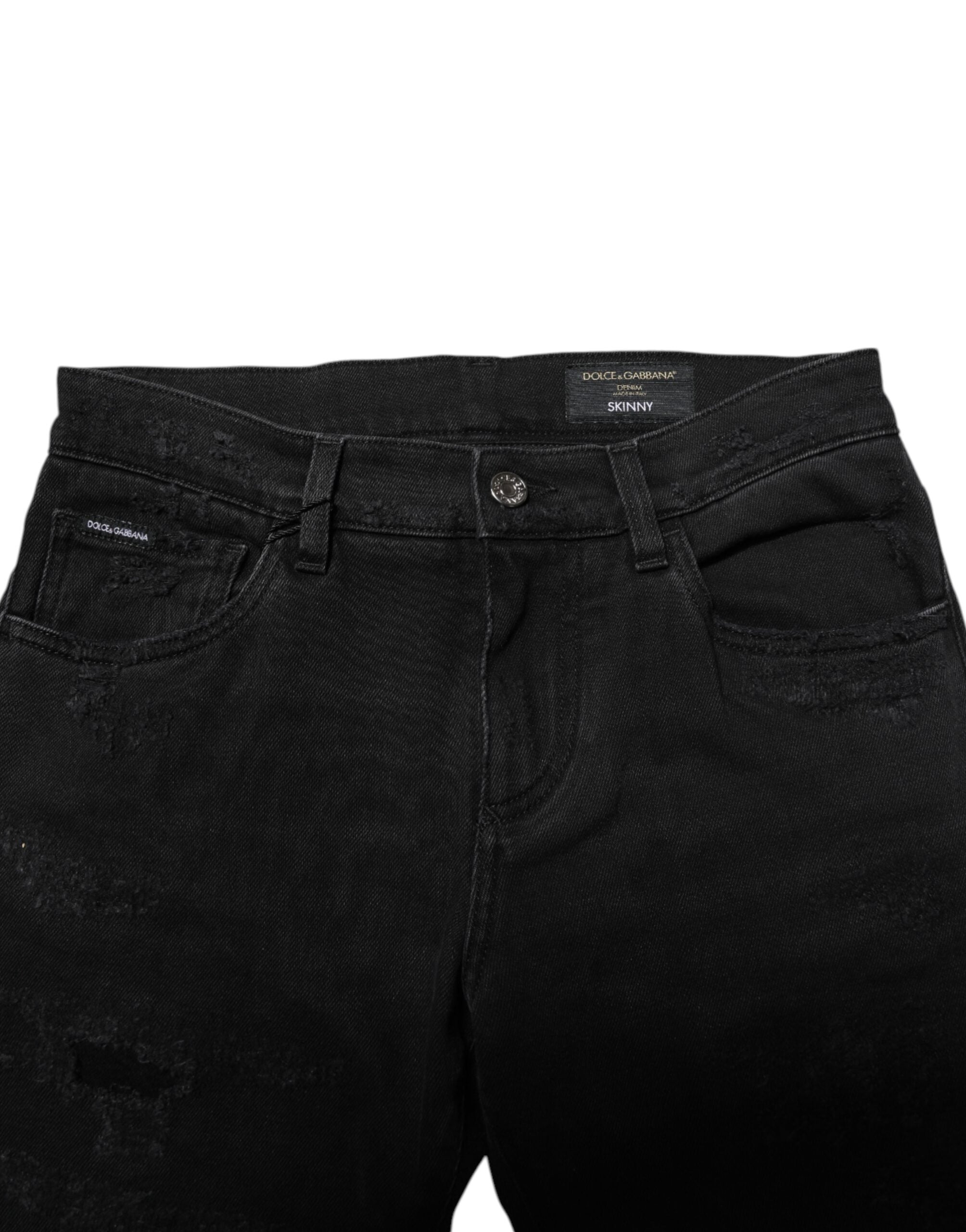 Dolce &amp; Gabbana Schwarze Skinny-Jeans aus Baumwolle für Herren